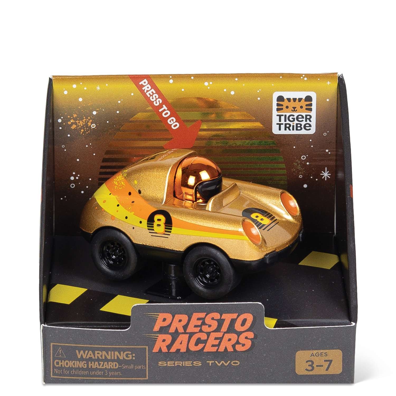 Tiger Tribe Presto Racers Flare Car - Gold & Orange