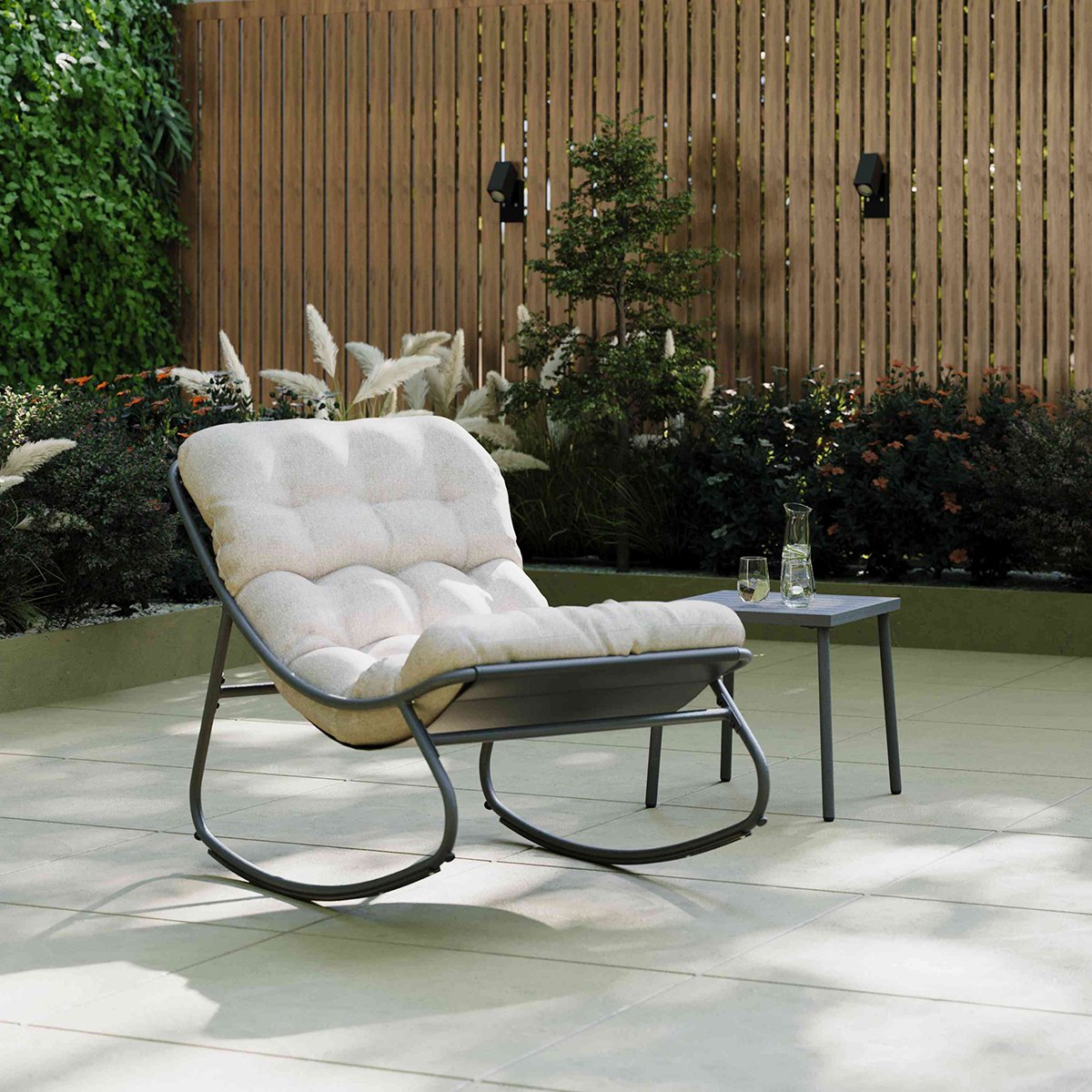 Charles Bentley Porto Rocking Chair - Anthracite