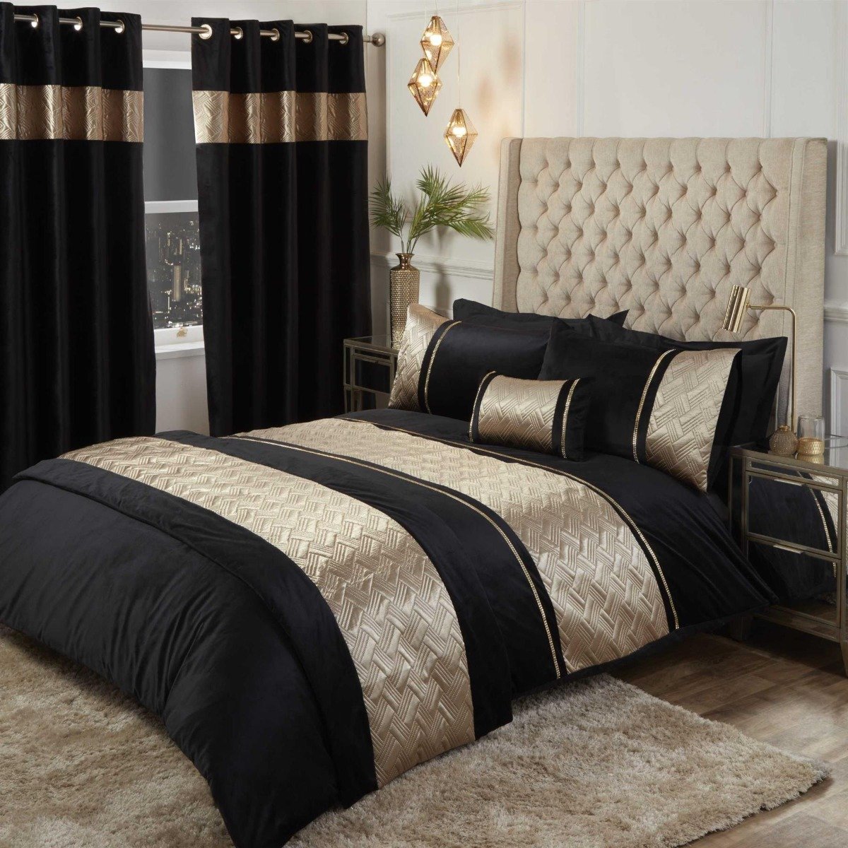 Rapport Capri Gold Duvet Cover Set - Single