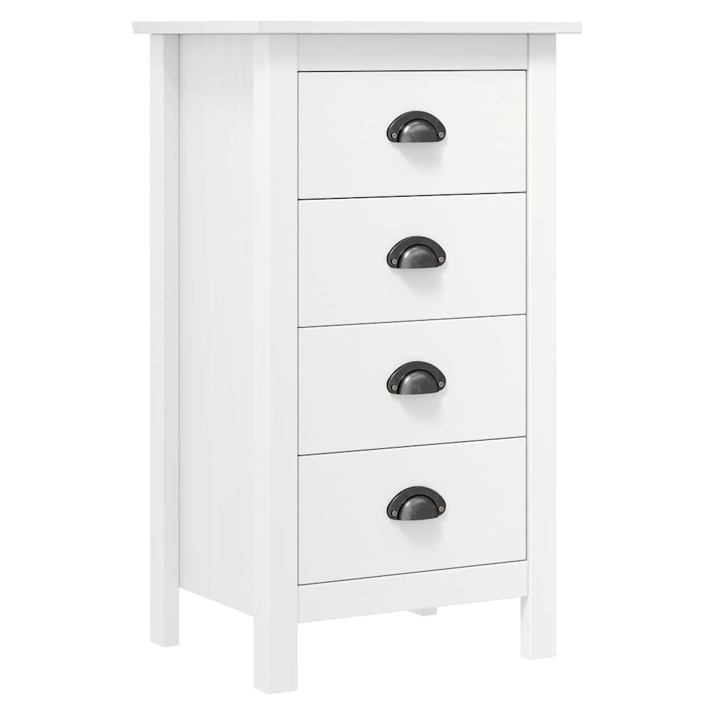Walplus Solid Pine Sideboard - White - 46 x 35 x 80 cm
