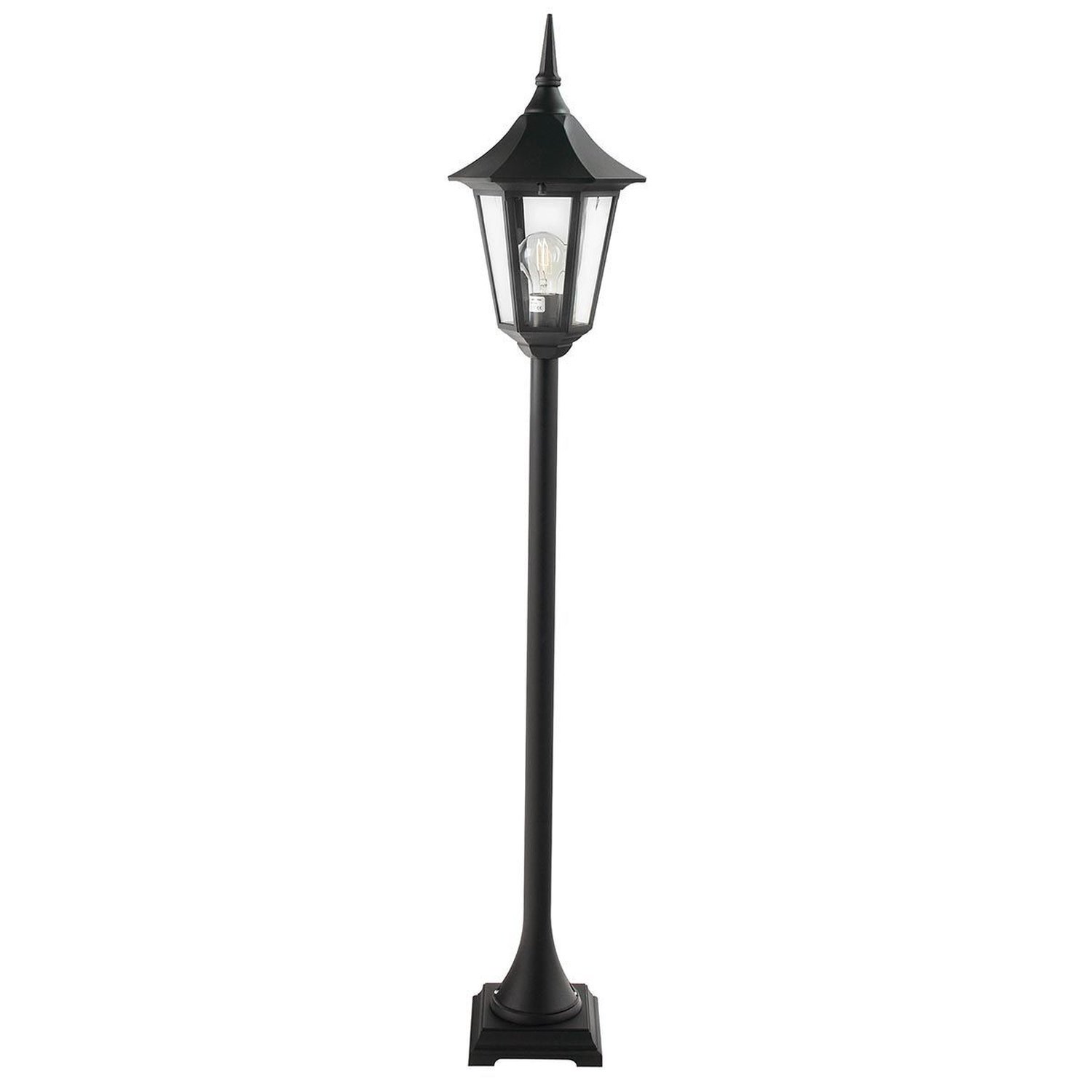 Elstead Valencia 126cm Bollard - Black