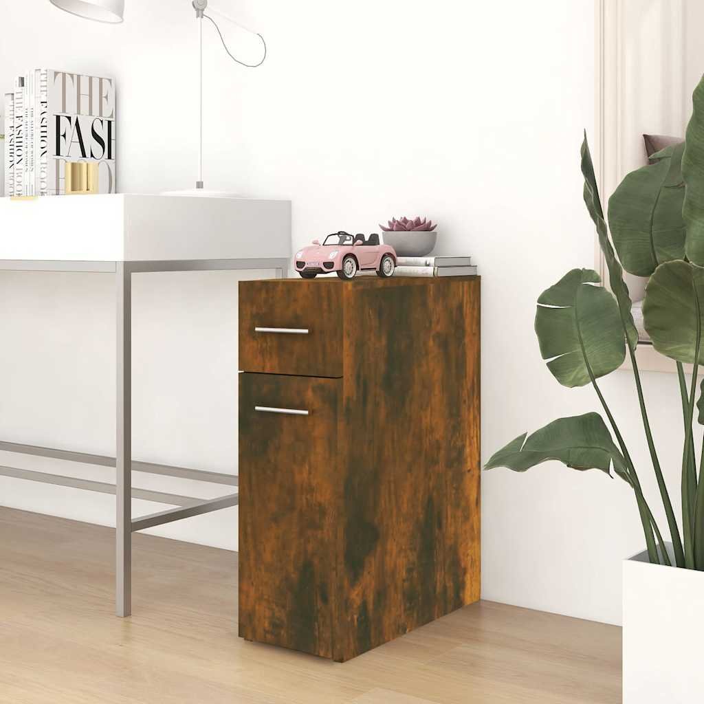 Walplus Engineered Wood Cabinet - Dark Oak - 20 x 45.5 x 60 cm