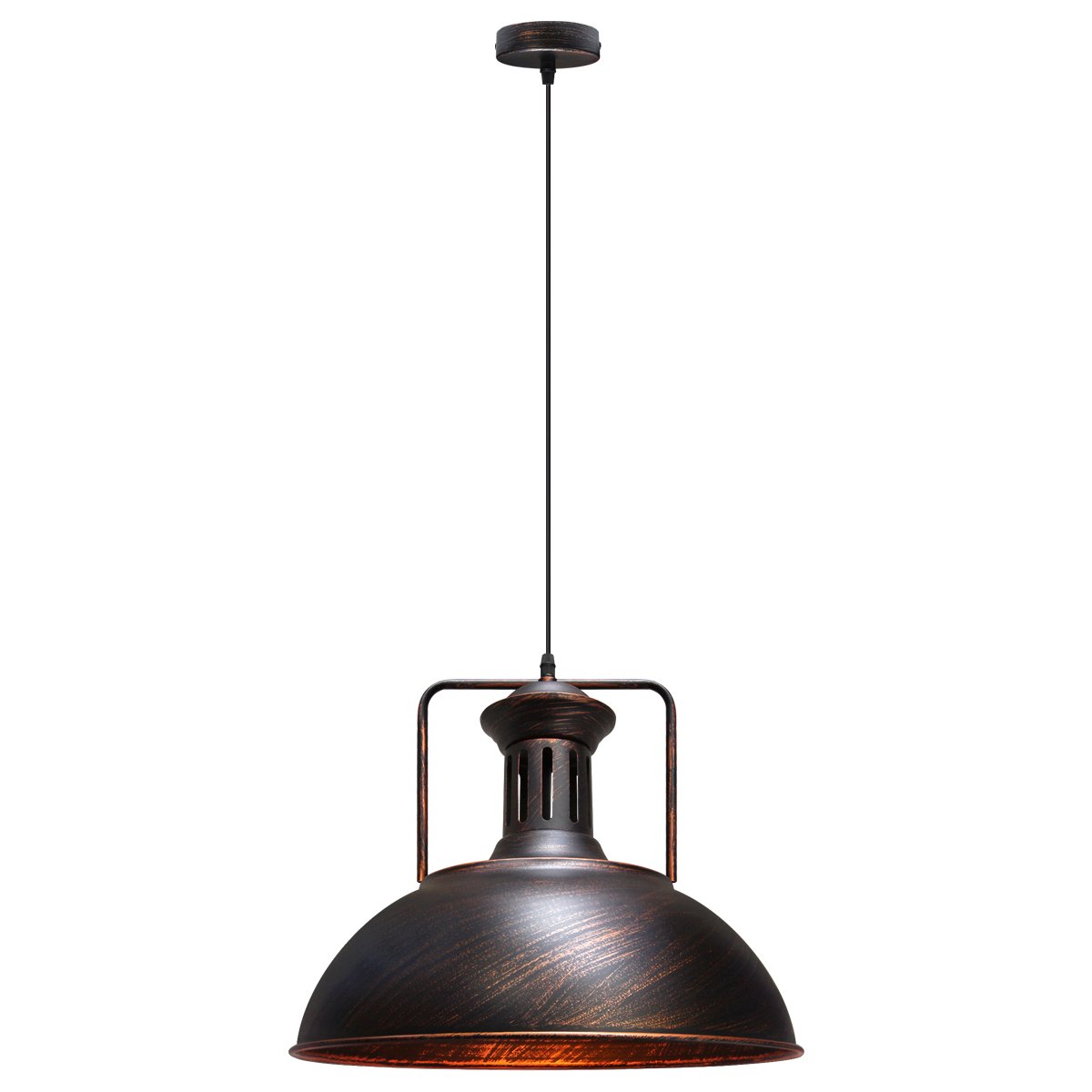Energy Light Bulbs Steampunk Barn Metal Ceiling Pendant Light - Rustic Copper
