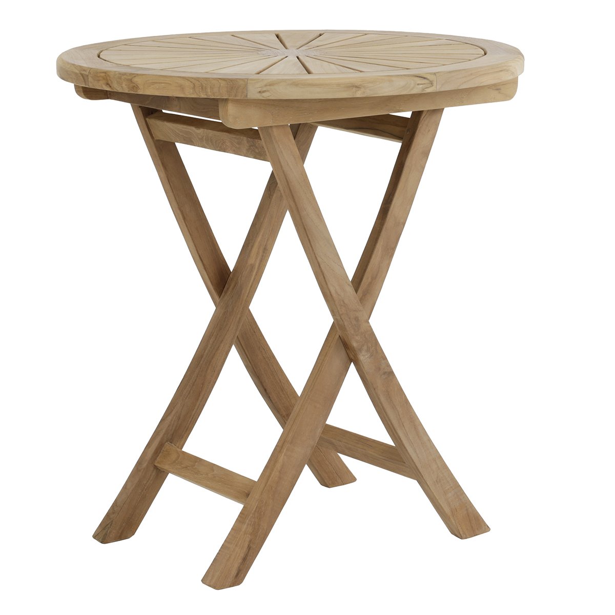Charles Bentley Sundial Top Teak Folding Bistro Table - Brown