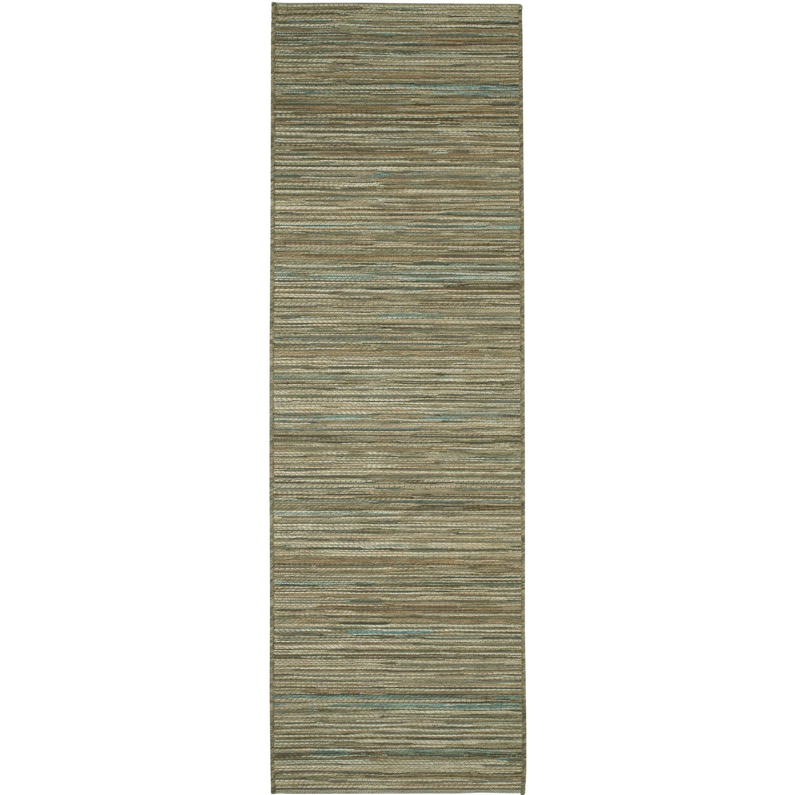 Mega Flooring Green Modern Striped Runner - 60 x 200cm