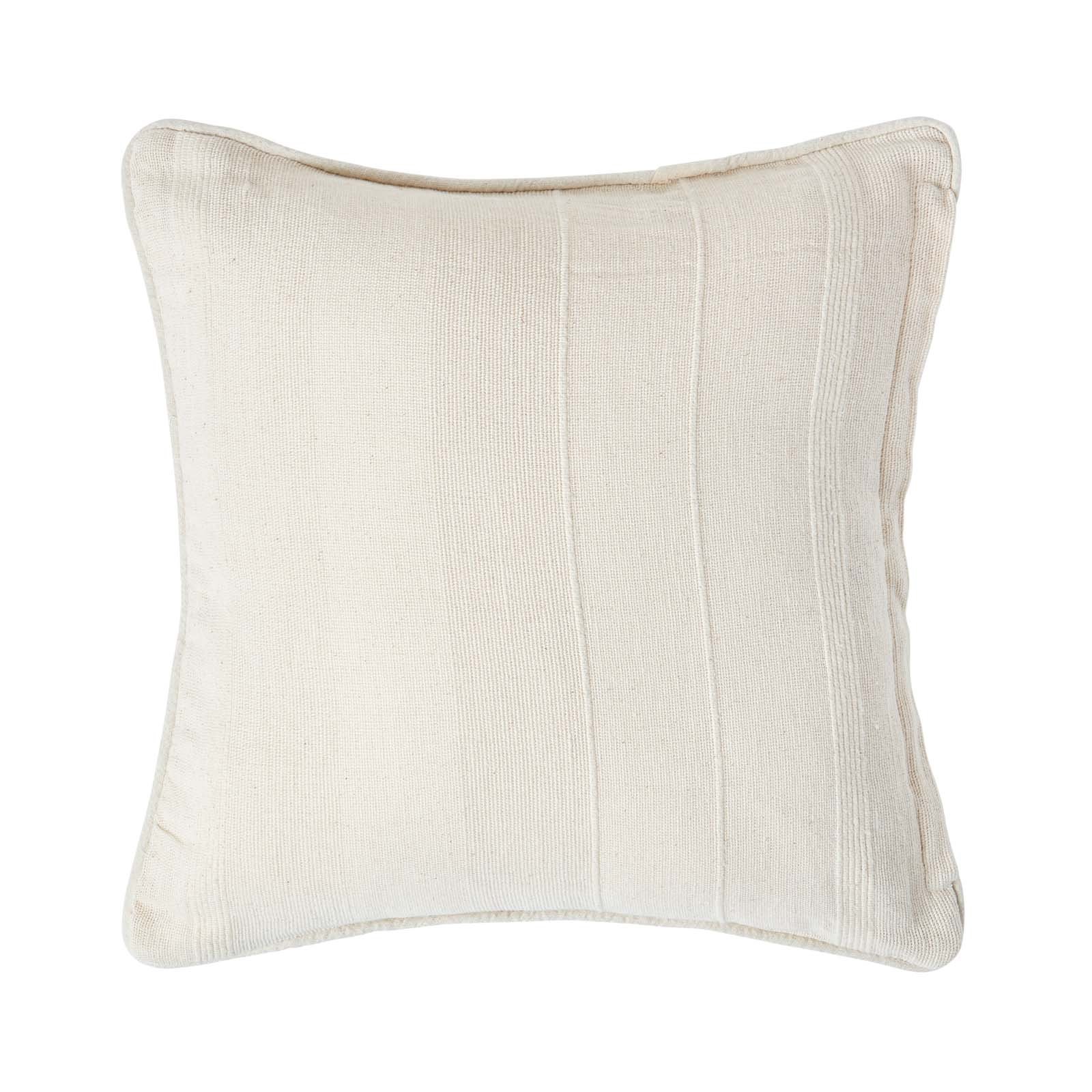 Homescapes Natural Rajput Cotton Ribbed Cushion Cover - 60 x 60 cm