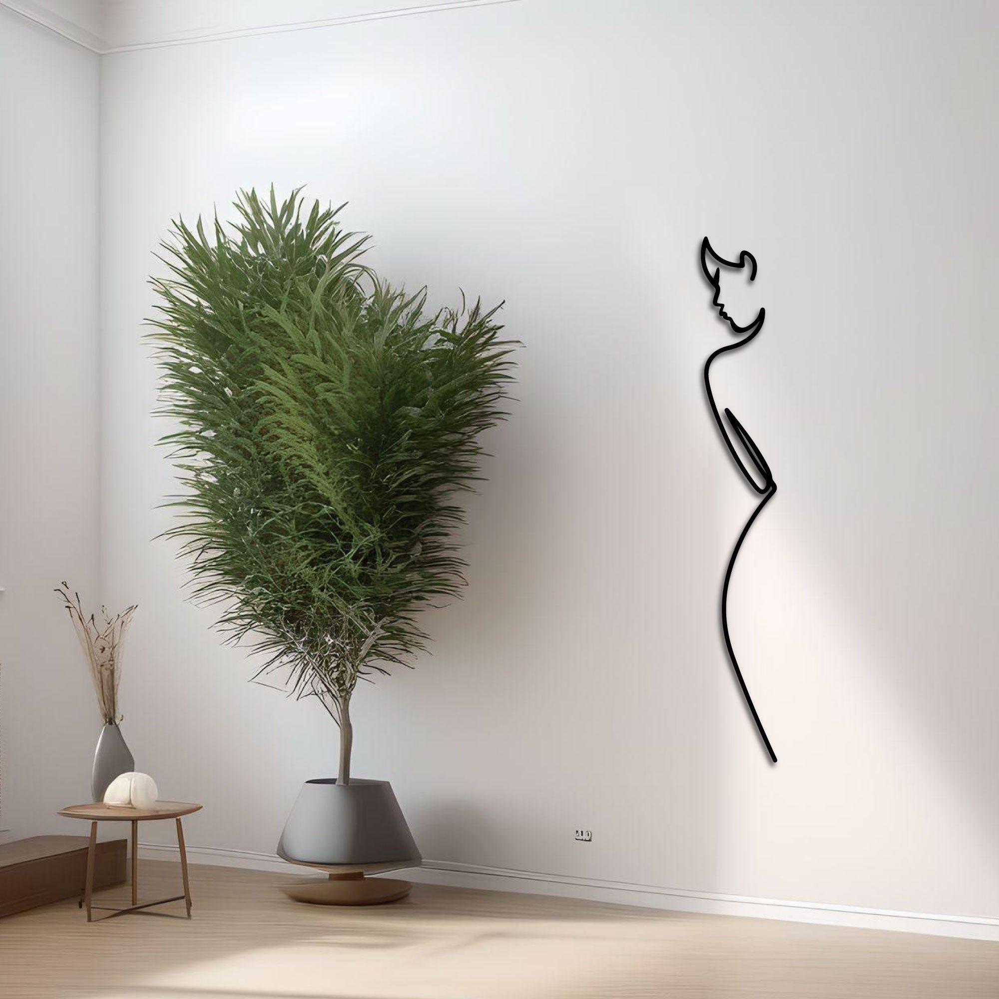 Decortie Minimalist Elegance Metal Wall Art - Black