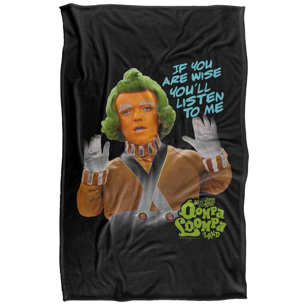 Willy Wonka & The Chocolate Factory Oompa Loompa Listen Blanket - 152cm x 127cm