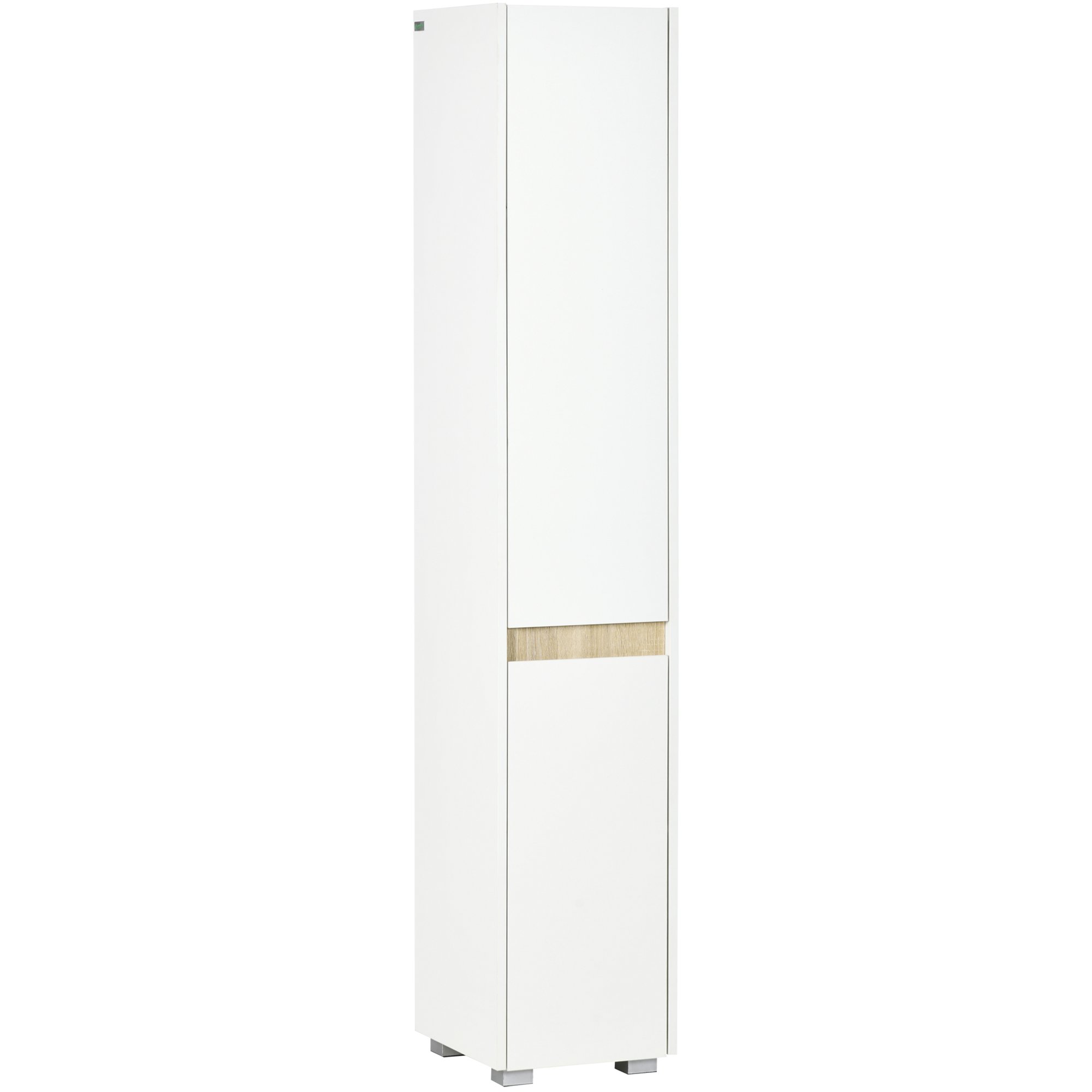 kleankin 5-Tier Bathroom Freestanding Tallboy with Storage Cabinets - White