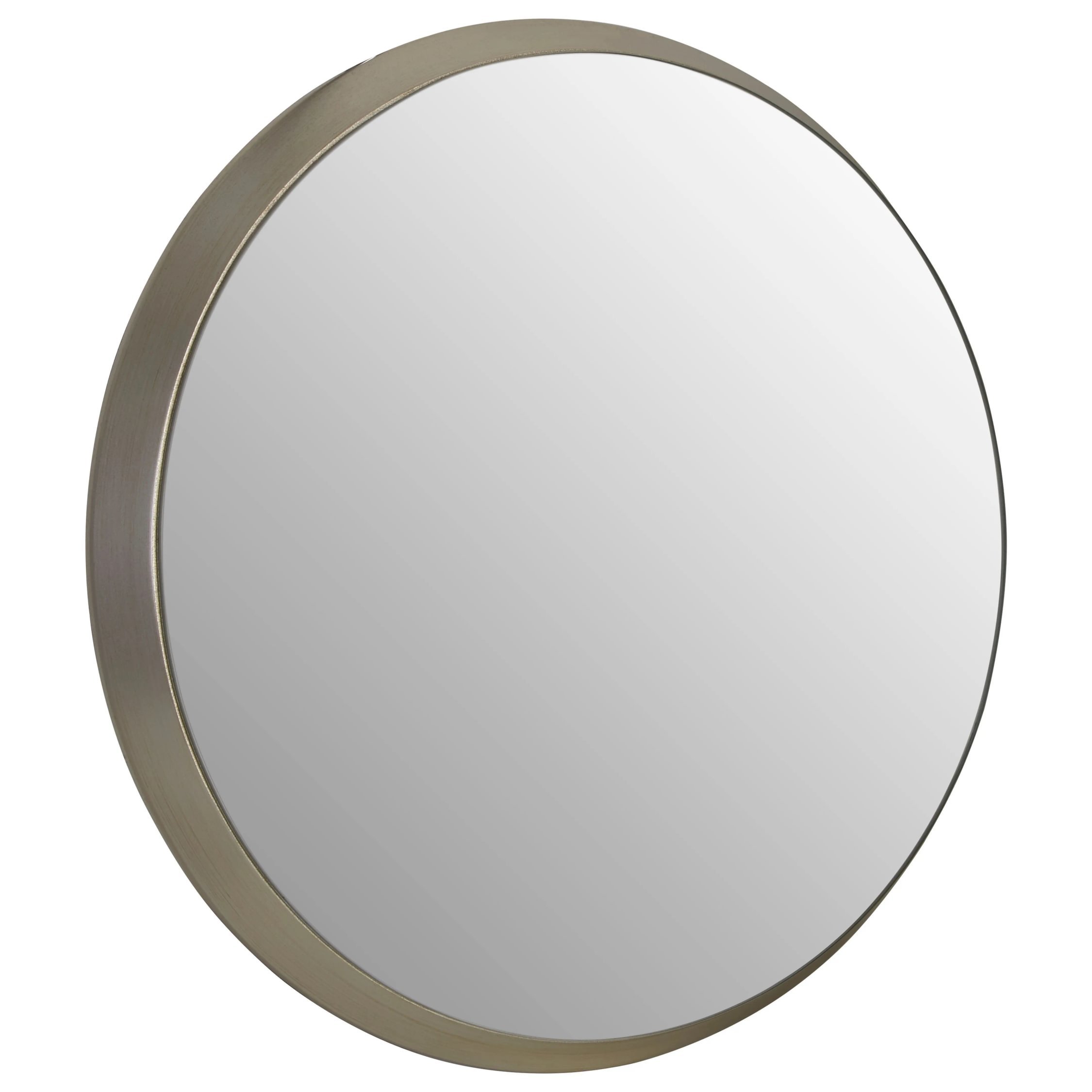 Orsina Athena Medium Round Wall Mirror – Silver