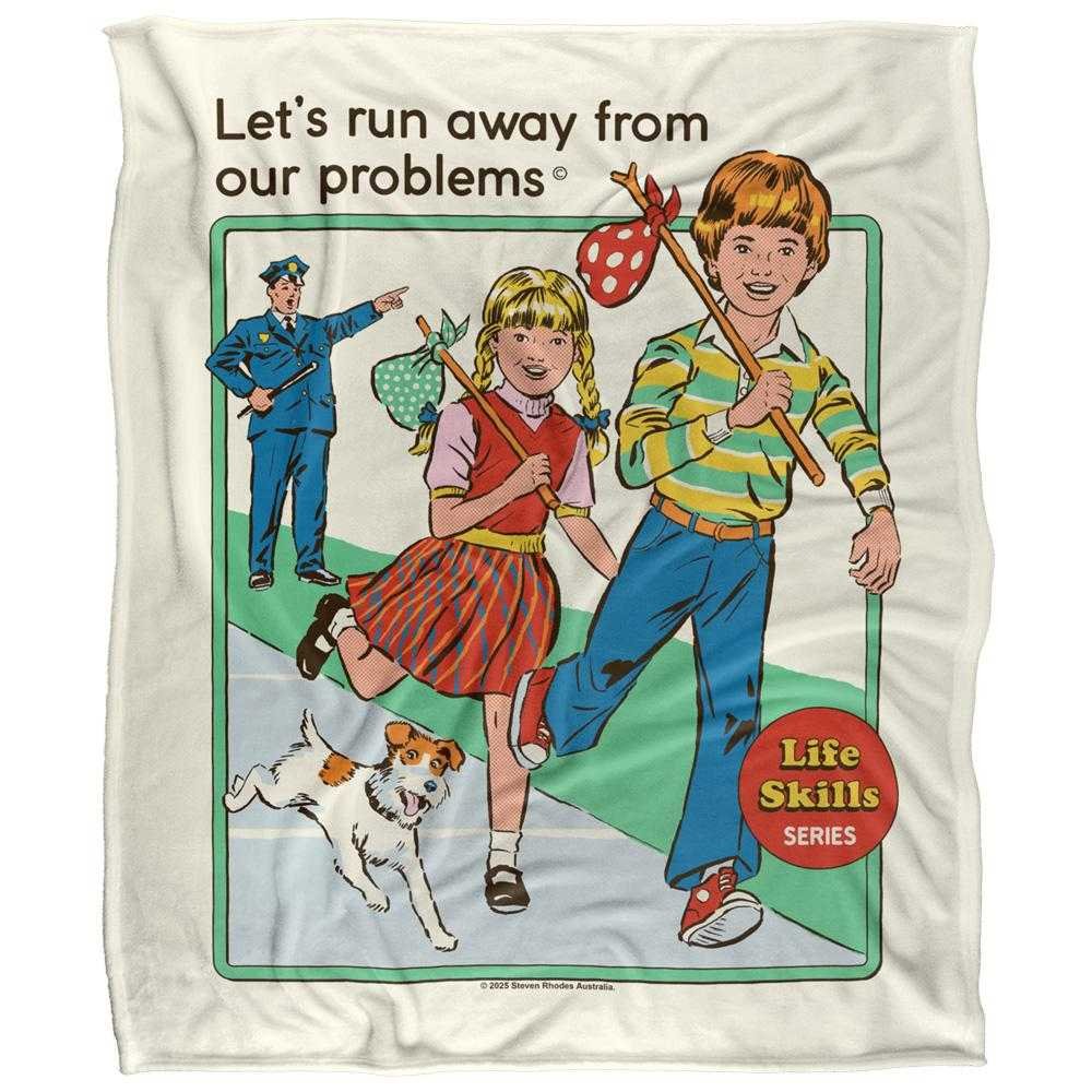 Steven Rhodes Let's Run Away Soft Touch Blanket - 147cm x 91cm