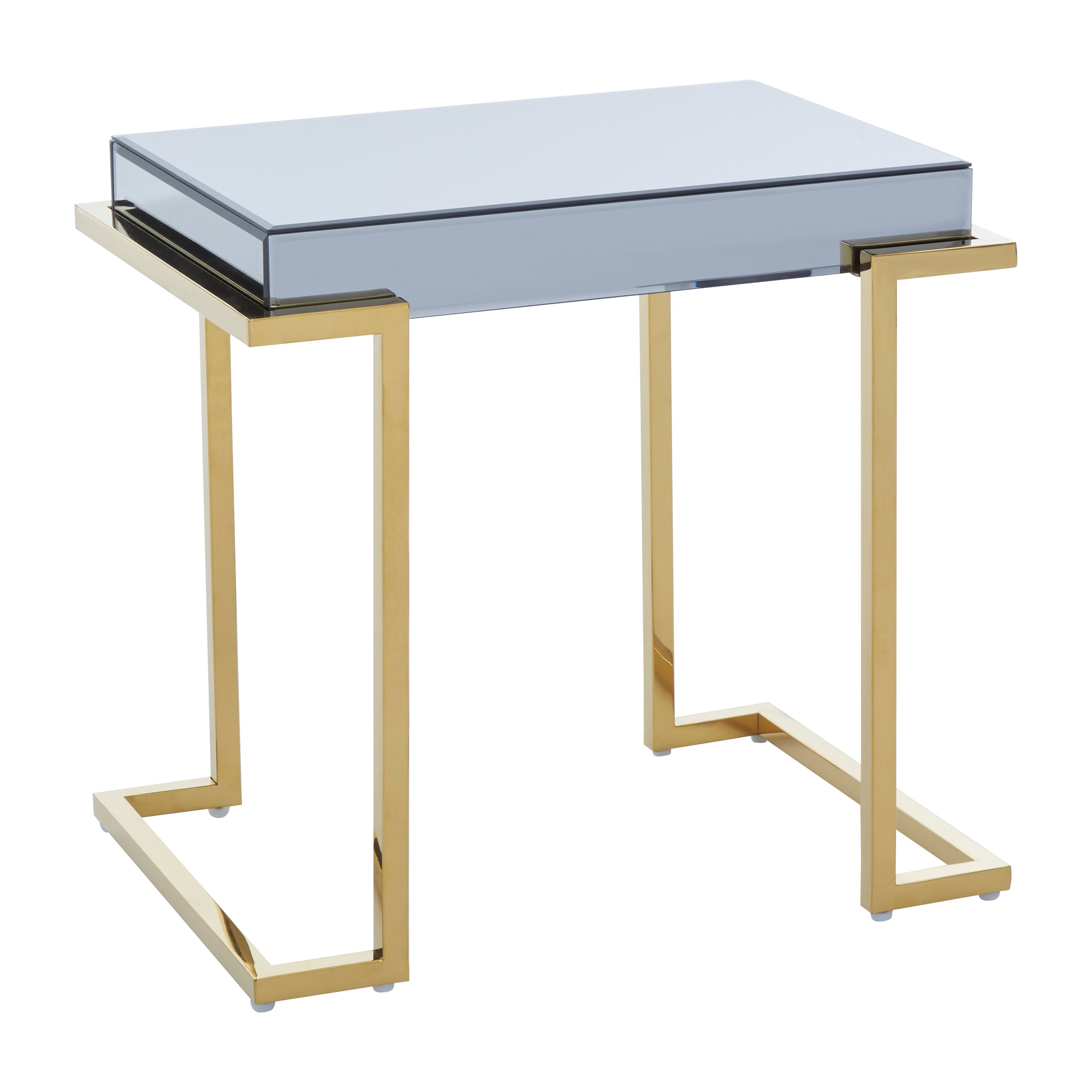 Orsina Mirrored Side Table - Grey