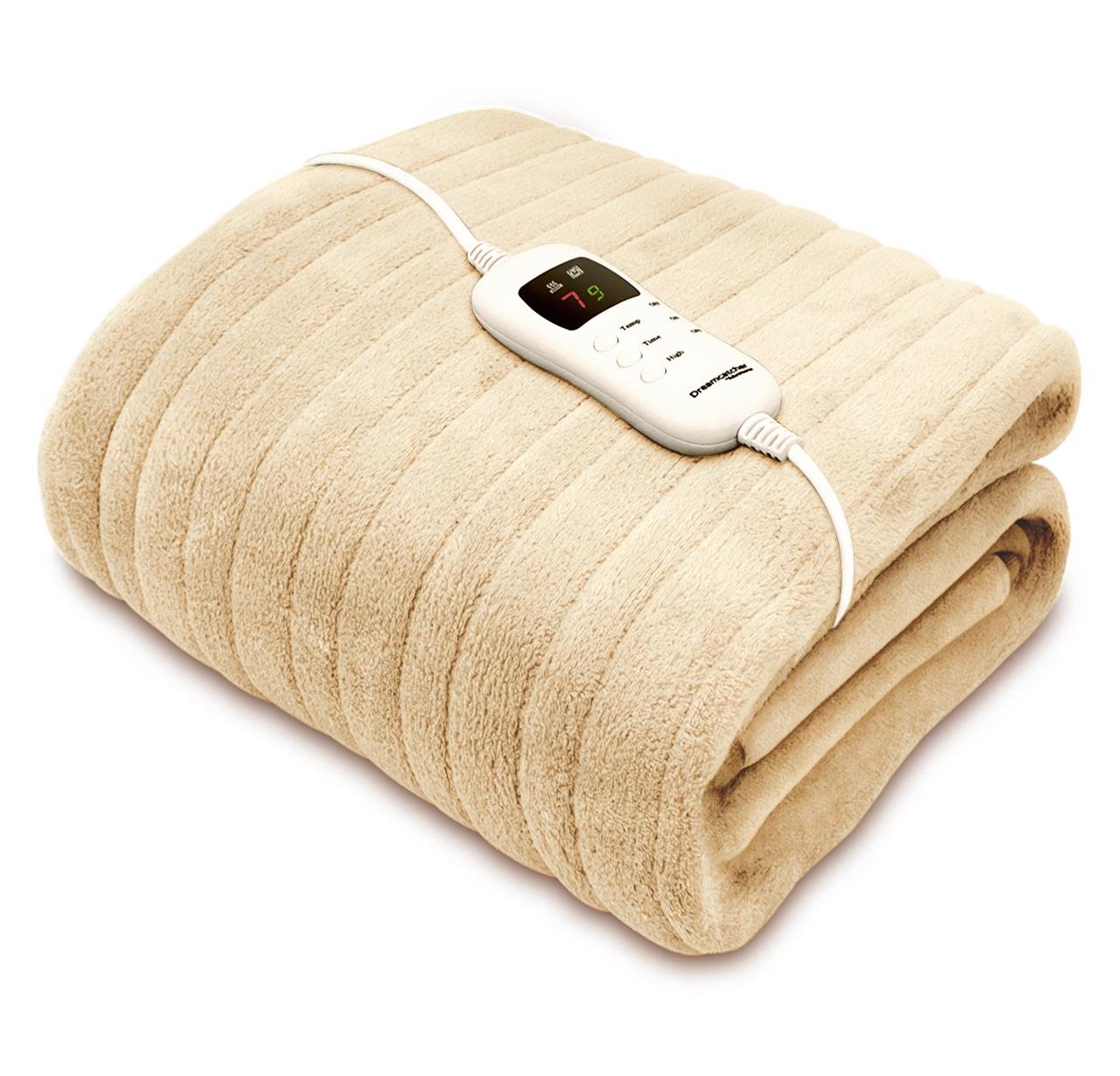 Dreamcatcher Microfleece Heated Throw Electric Blanket 160x120cm - Cream