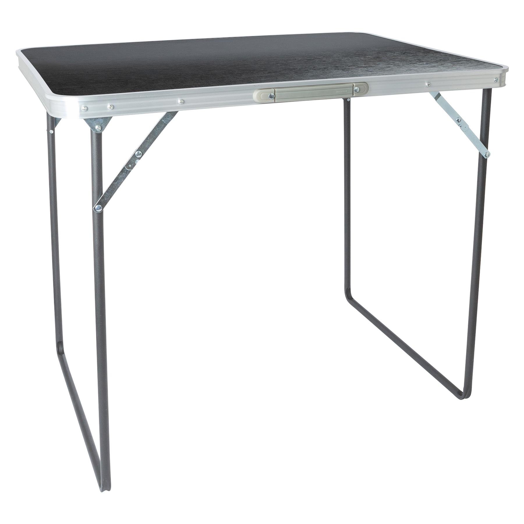 Harbour Housewares Black Folding Metal Camping Table - 80cm x 60cm