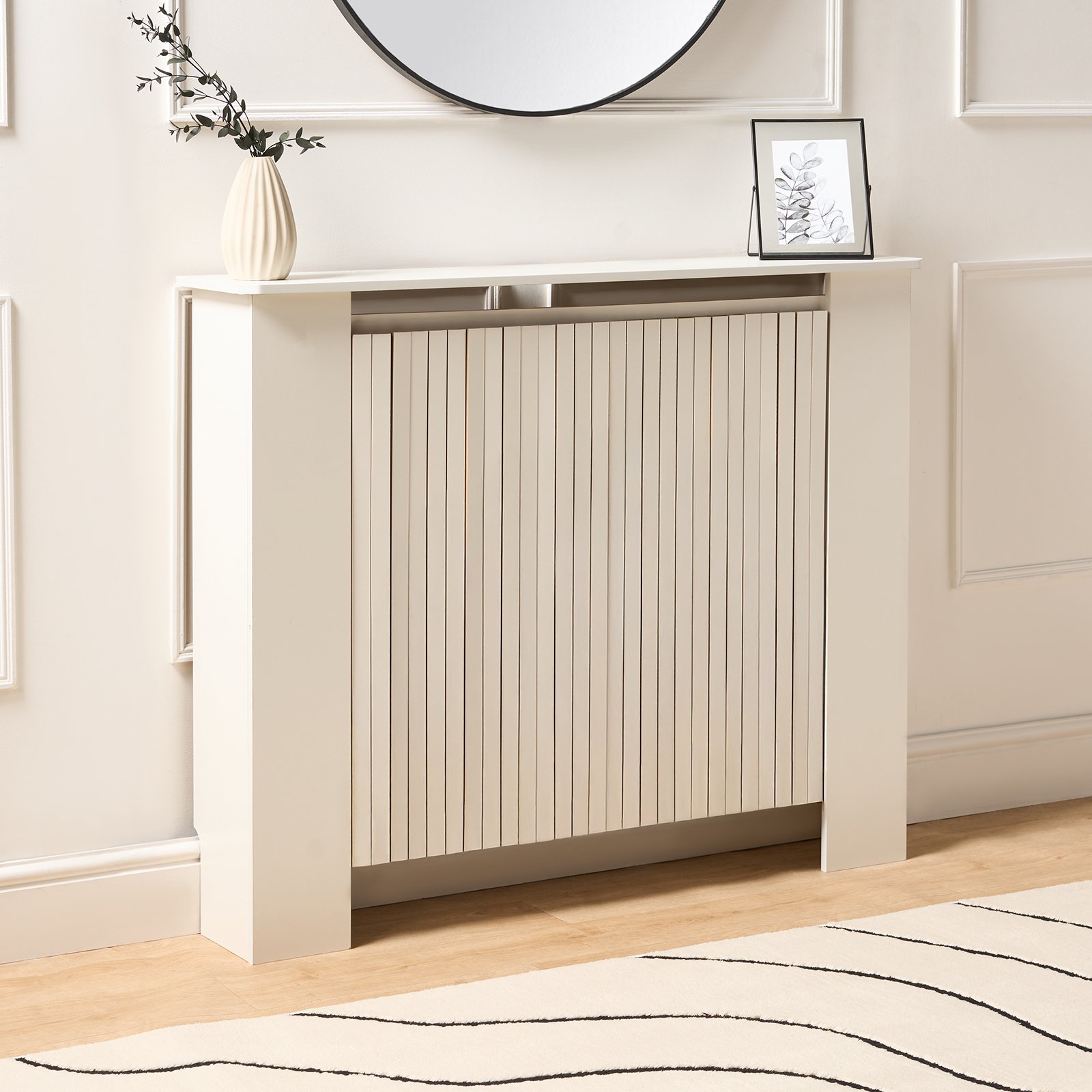 OHS Ribbed Radiator Cover - White - Medium