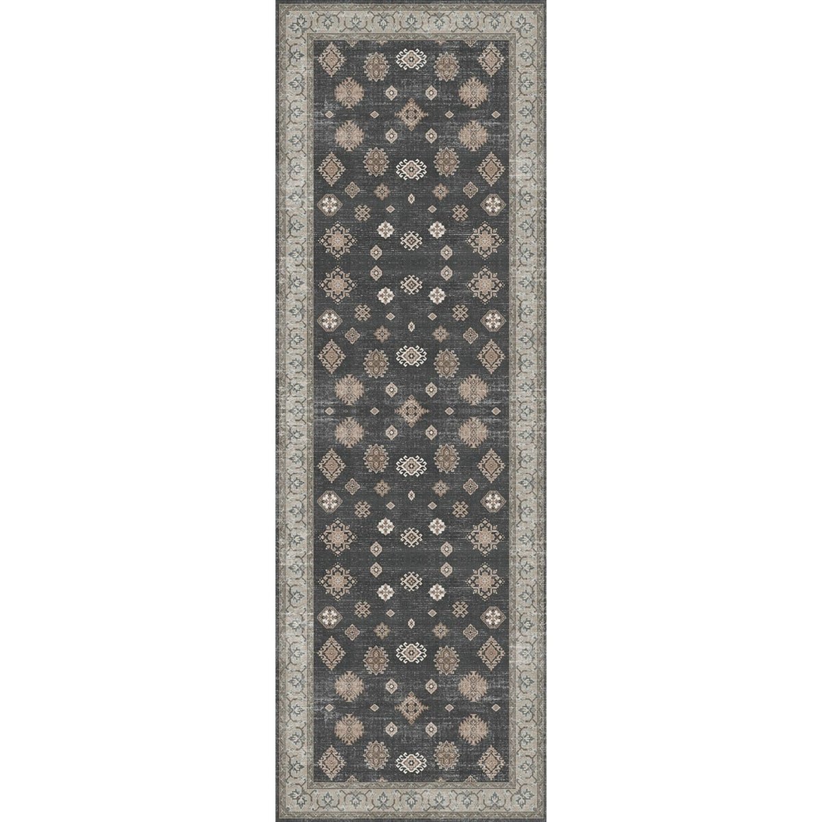 The Rugs Dark Grey Farah Persian Classic Runner Rug - 60 x 180cm