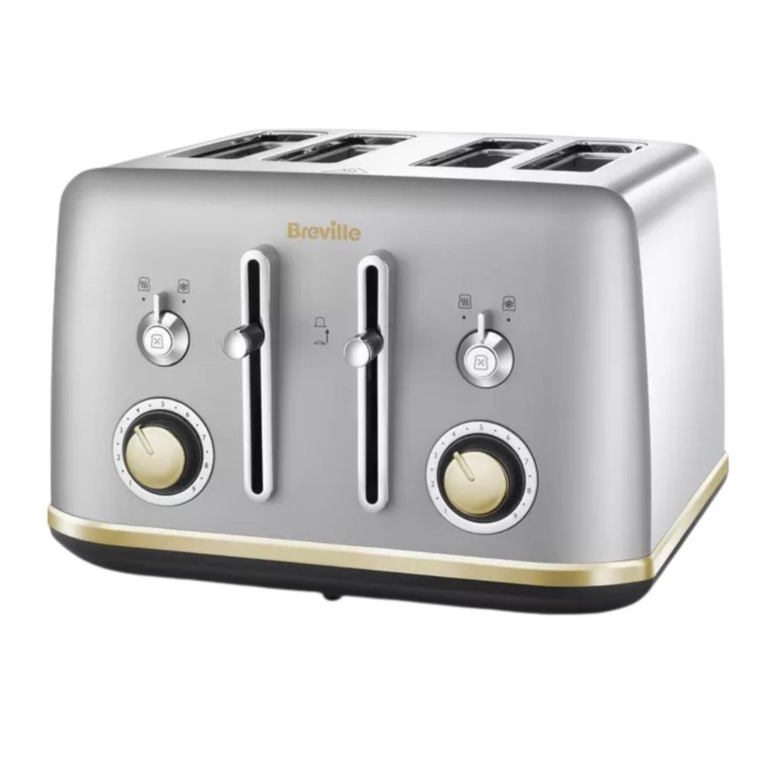 Breville Mostra VTT92901 4 -Slice Toaster Stainless Steel - Silver and Gold
