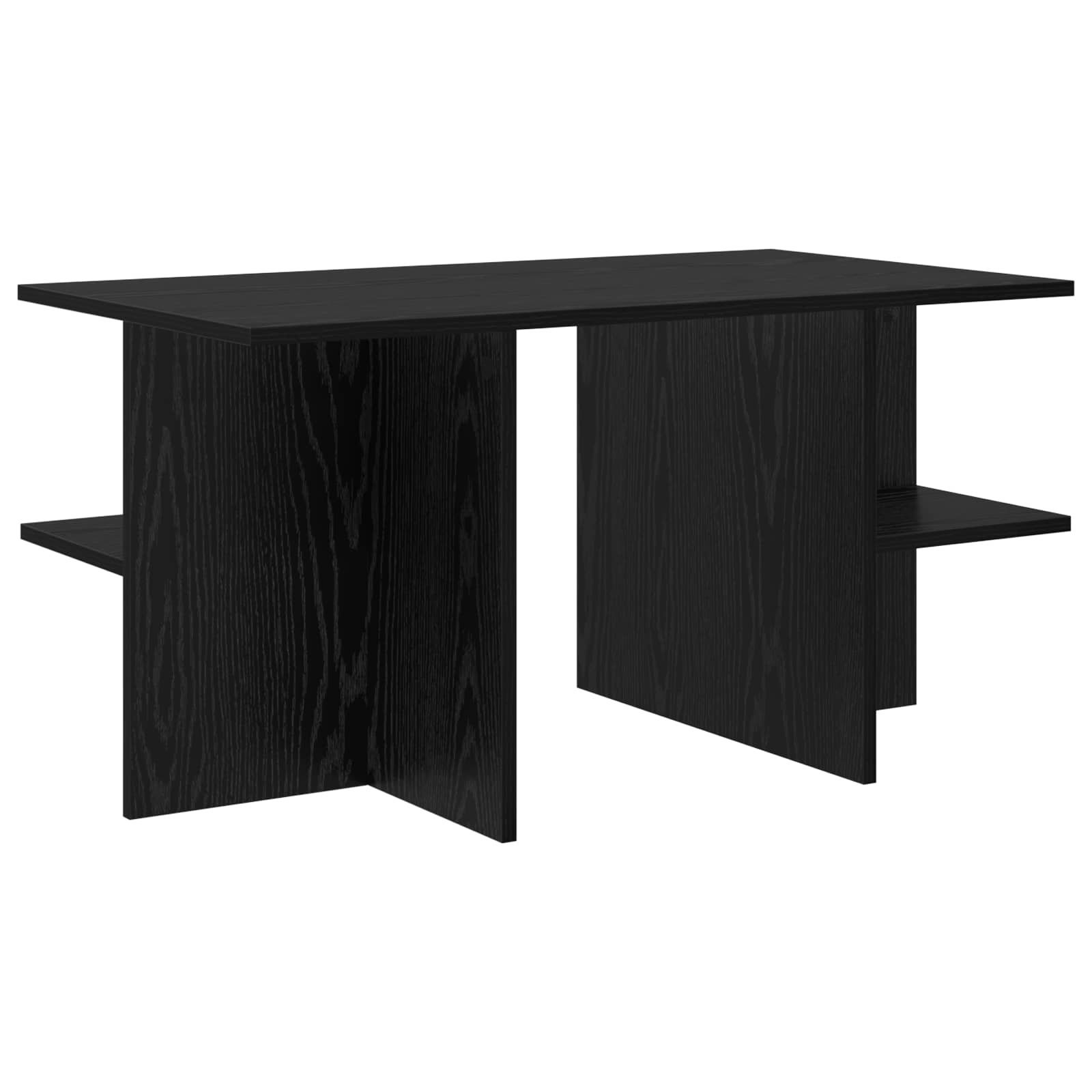 Walplus Engineered Wood Coffee Table - Black Oak - 87 x 50 x 45 cm