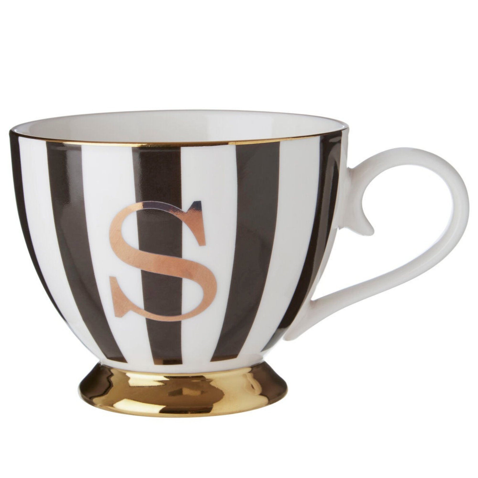 Orsina Duchess S Monogram Mug – Black and White
