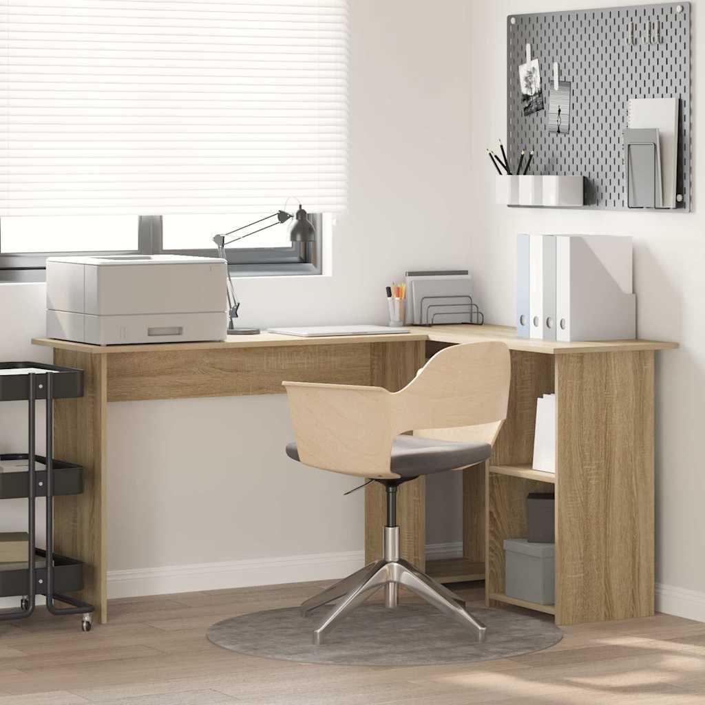 Walplus Engineered Wood Desk - Light Oak - 142 x 102 x 73 cm