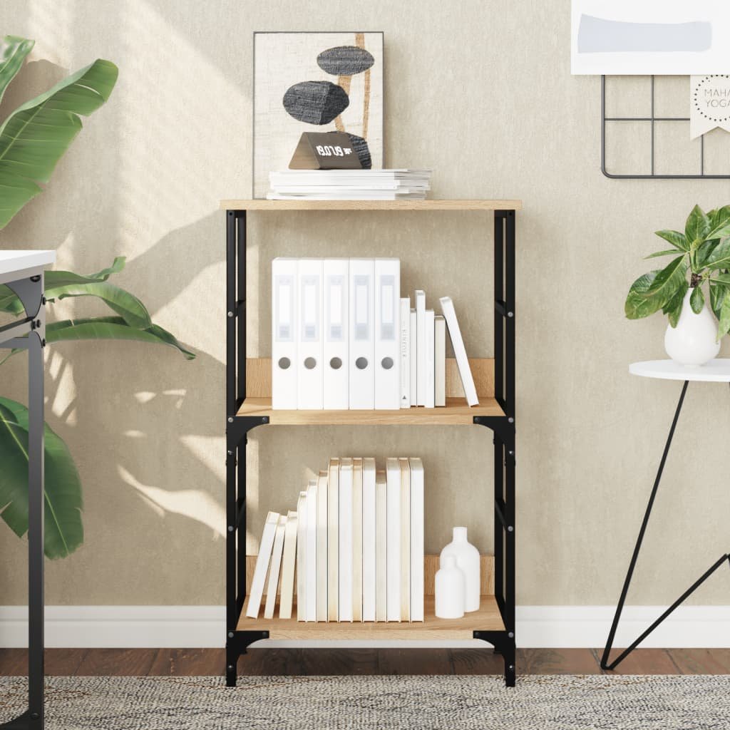 Walplus Engineered Wood Bookshelf - Light Oak - 50 x 33 x 82 cm