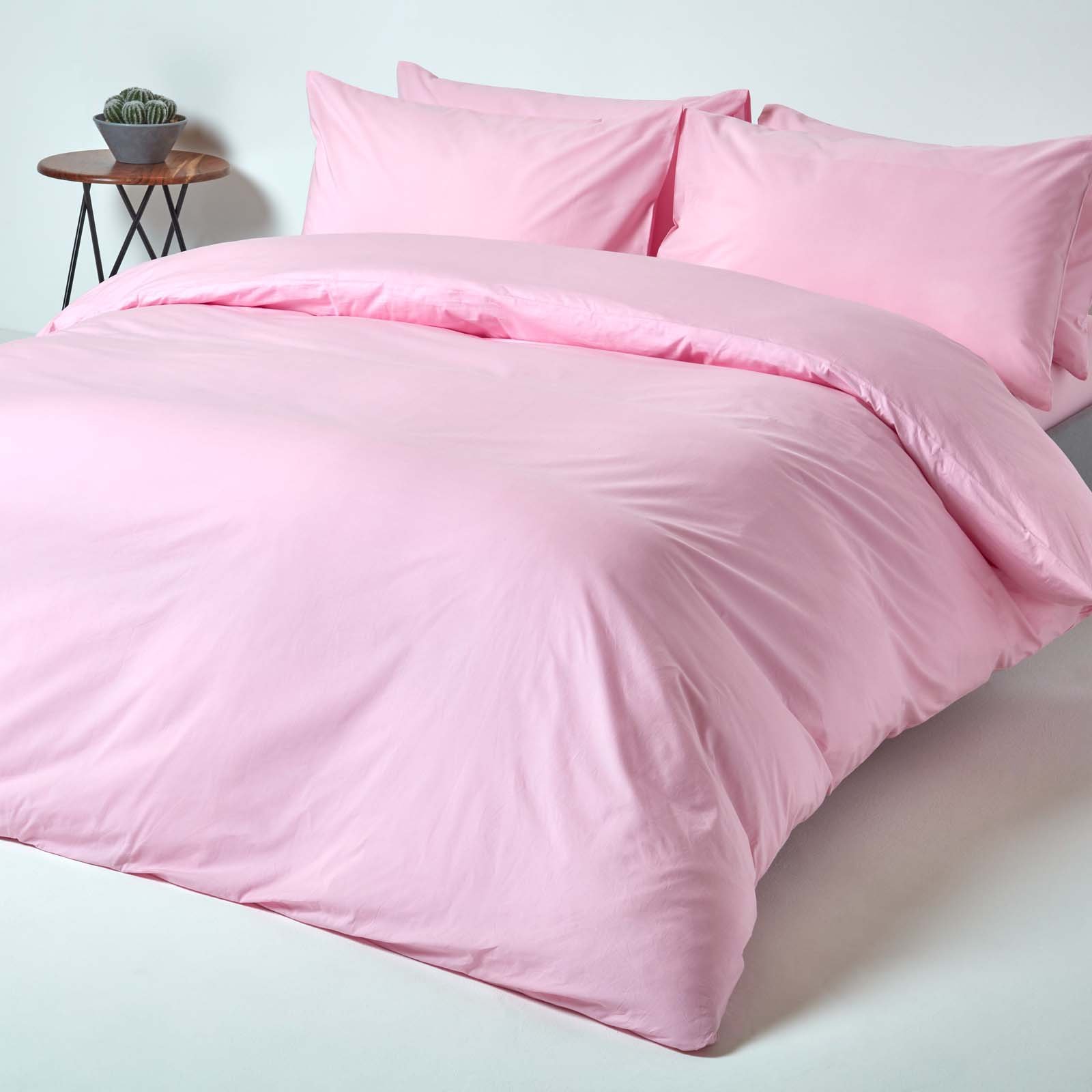 Homescapes Egyptian Cotton Pink Bedding Set - Double