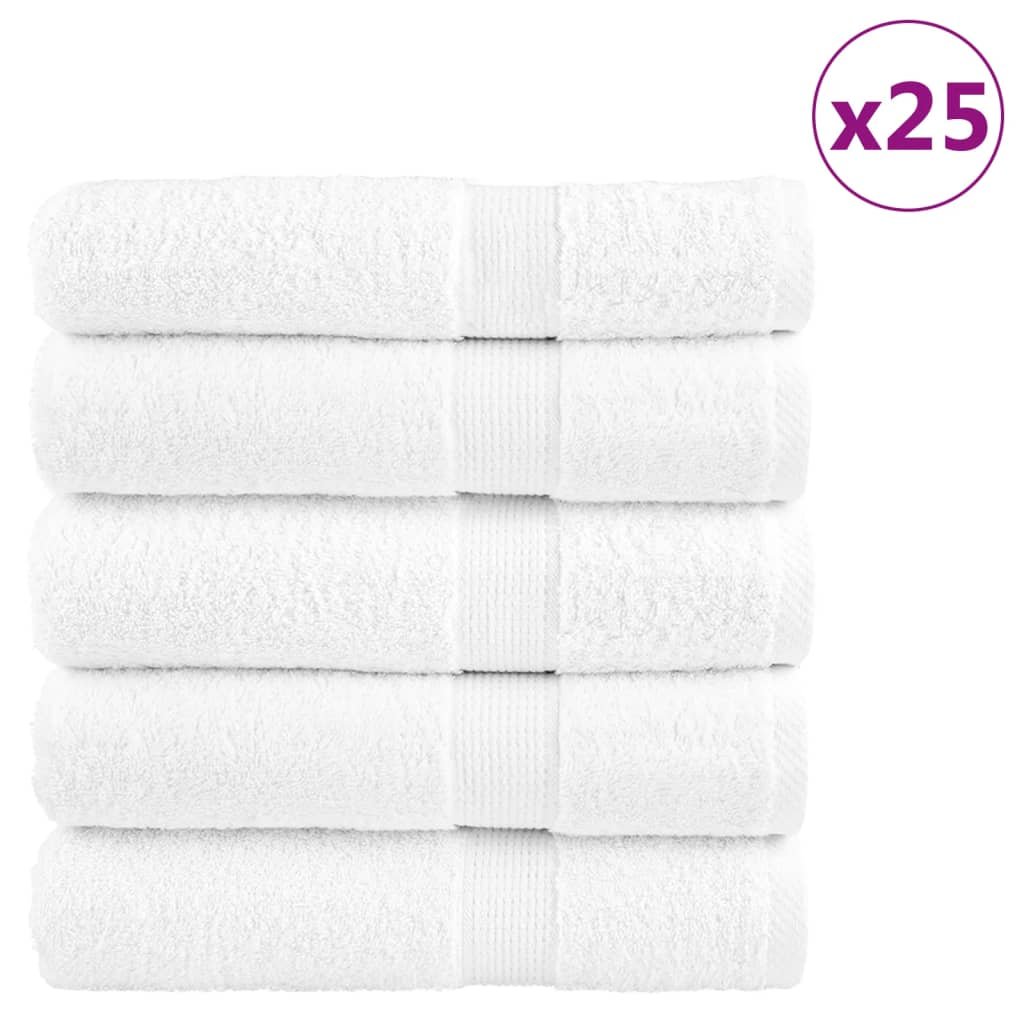 Walplus Pack of 25 Cotton Shower Towels - White - 70 x 140 cm
