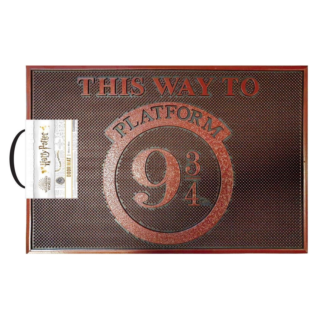 Harry Potter This Way To Platform 9 3 & 4 Rubber Door Mat - Brown