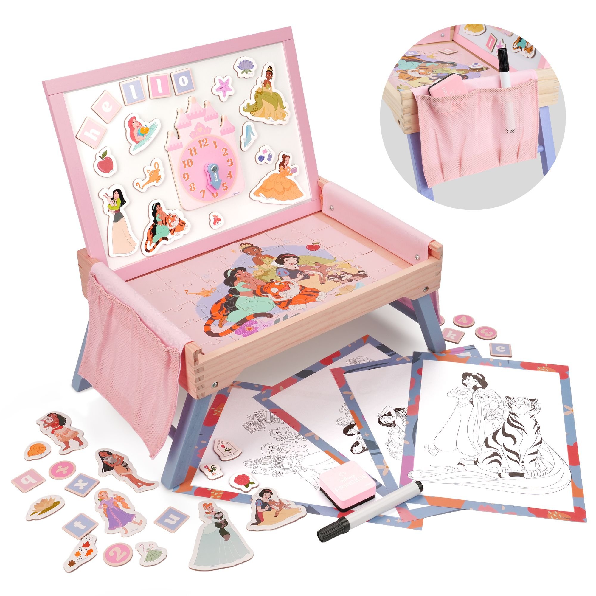 Disney Princess 2-in-1 Wooden Creation Station Lap Tray - Multicoloured