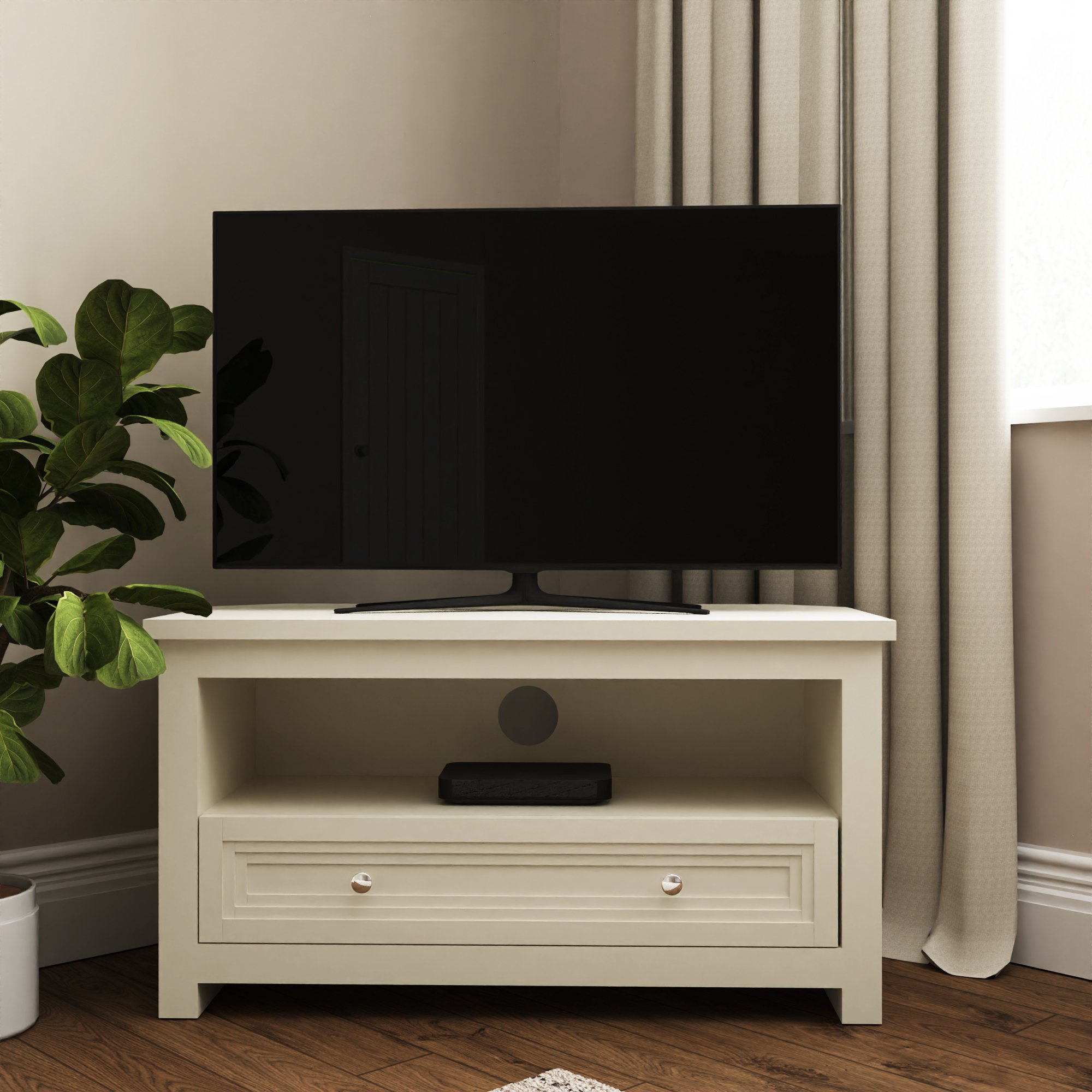 GFW Oakley Corner TV Unit - Stone