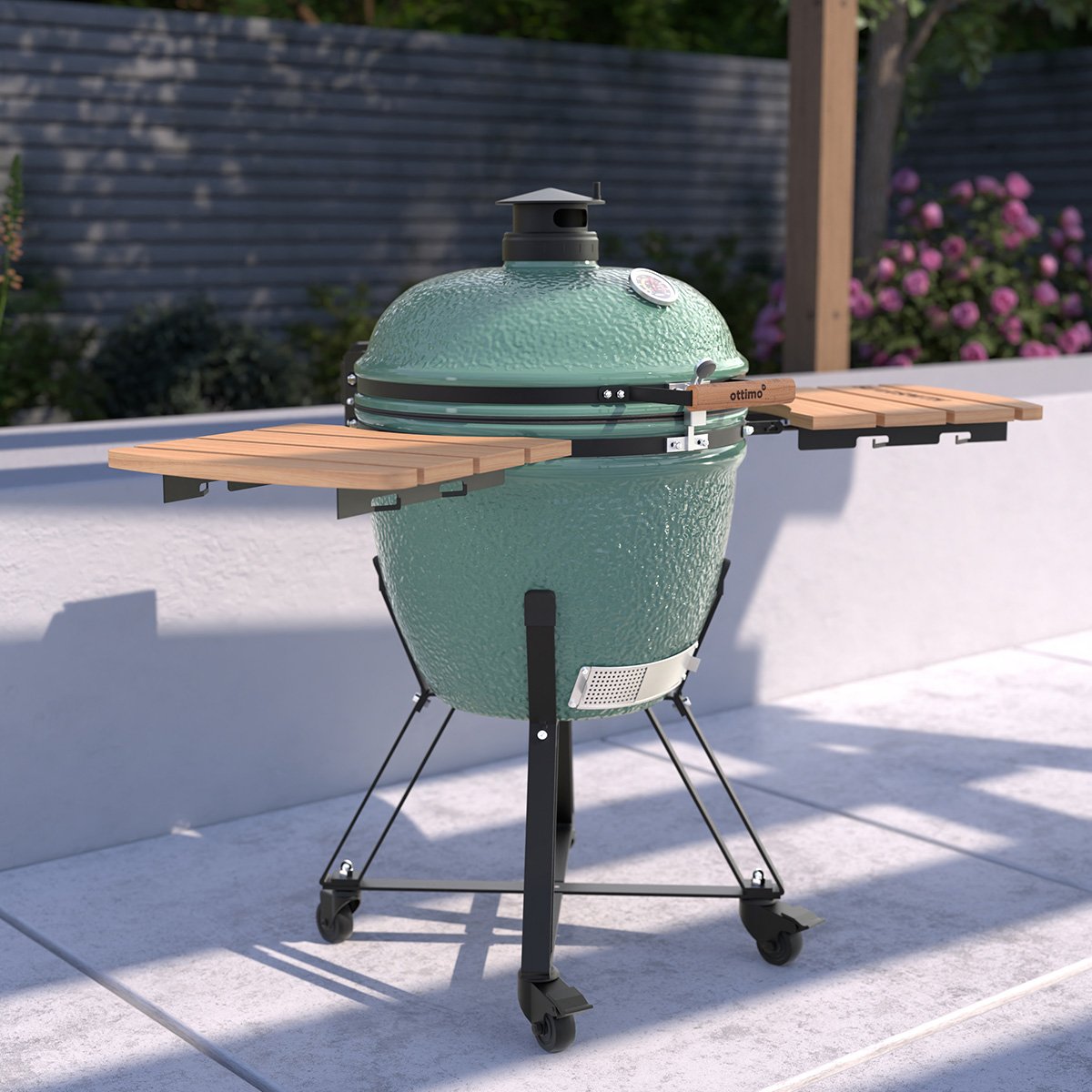 Charles Bentley Ottimo Searsmith Large Kamado Ceramic Charcoal BBQ - Green