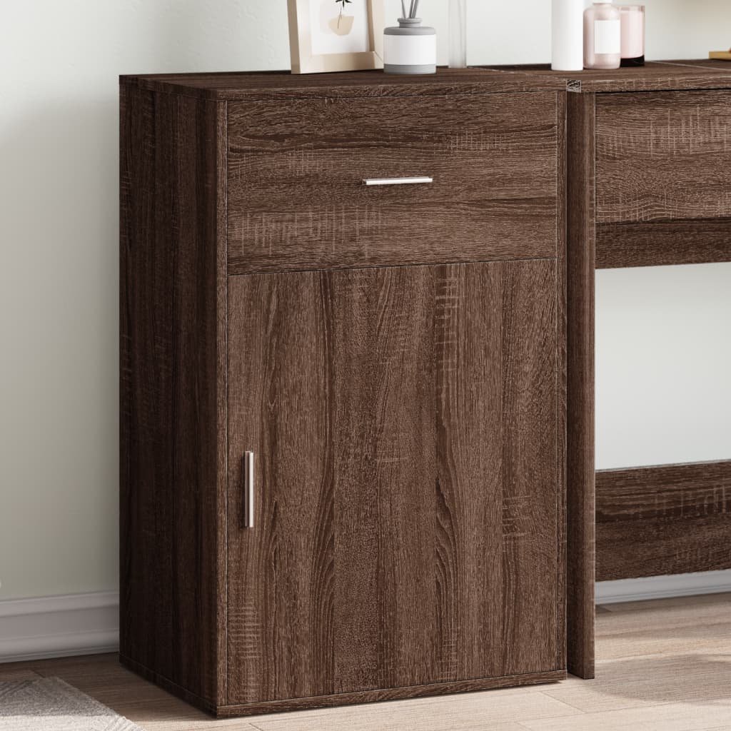 Walplus Engineered Wood 1 Drawer Storage Cabinet - Chestnut - 56.5 x 39 x 90 cm