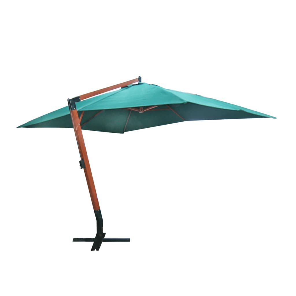 Walplus Cantilever Parasol - Green - 300 x 400 cm