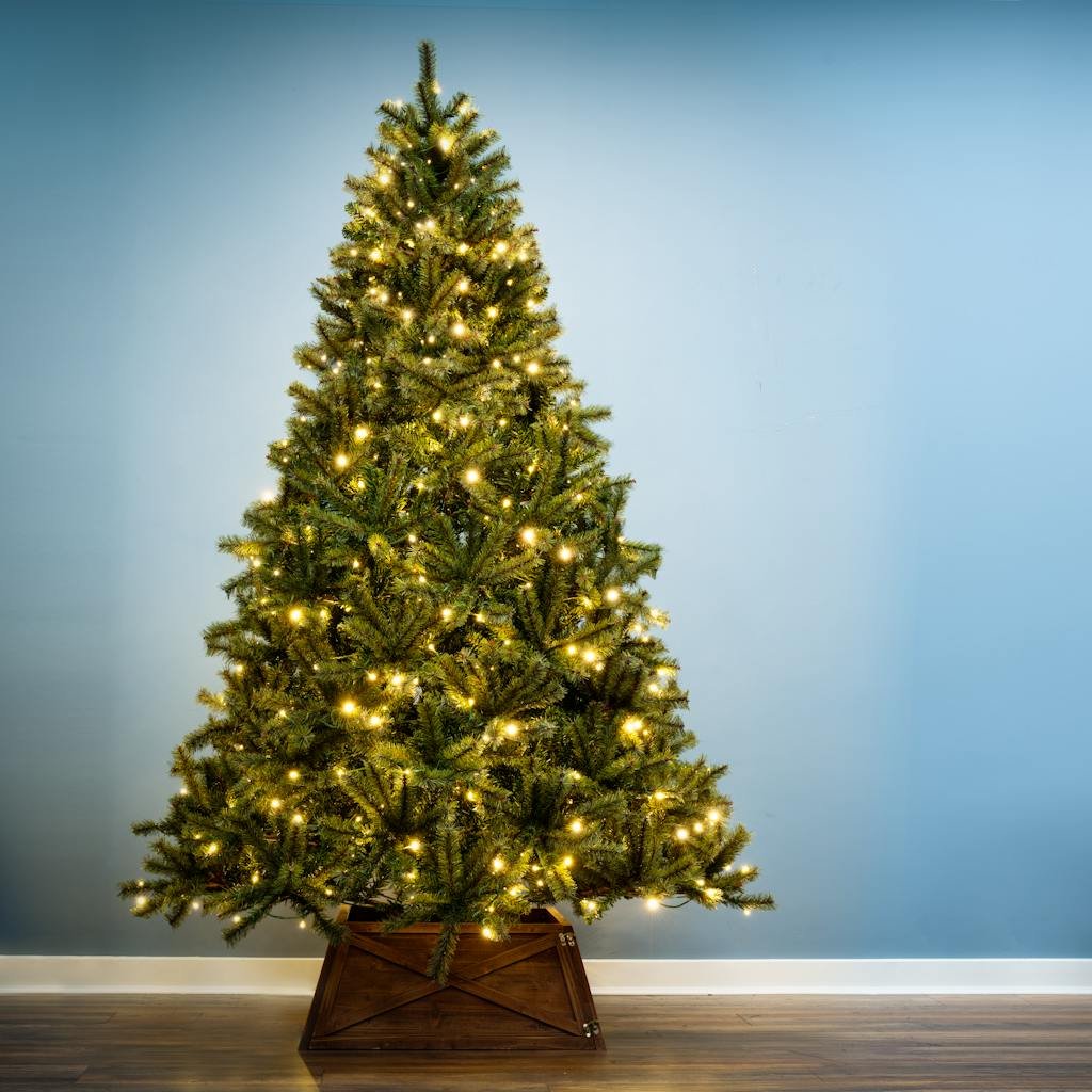 Christmas Tree World 8ft Pre-Lit Wildhorn Pine - Warm White Lights