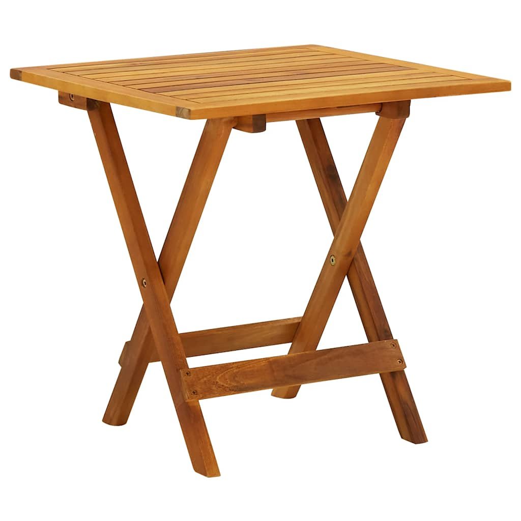 Walplus Solid Acacia Wood Bistro Table - Brown - 46 x 46 x 47 cm