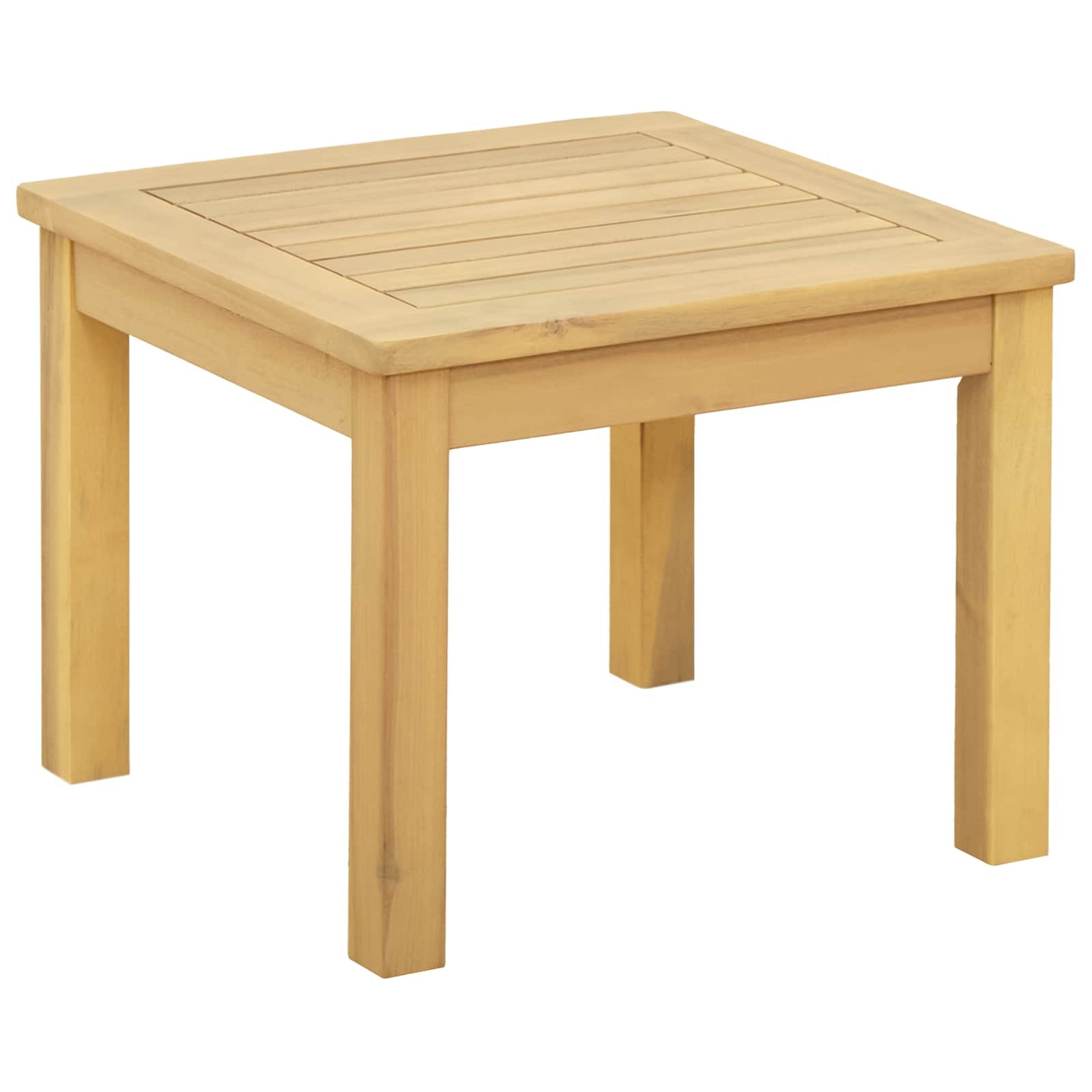 Walplus Square Solid Wood Coffee Table - Light Wood - 45 x 45 x 36 cm