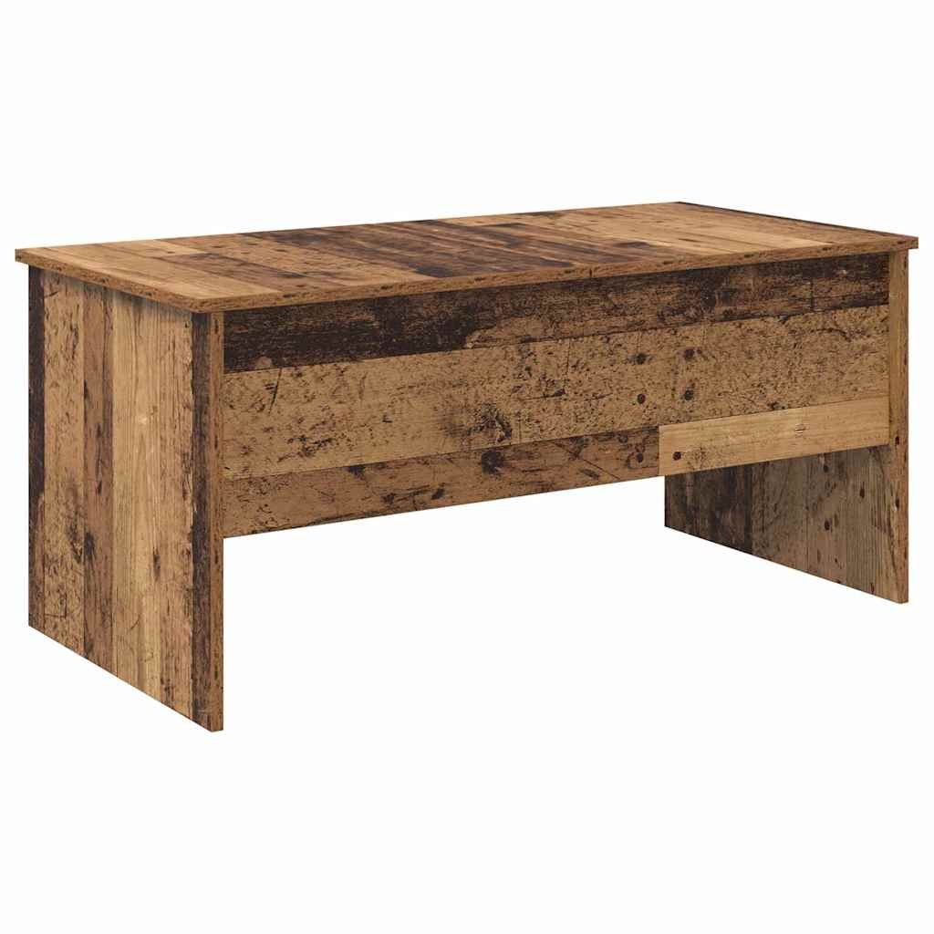 Walplus Engineered Wood Coffee Table - Dark Wood - 102 x 50.5 x 46.5 cm