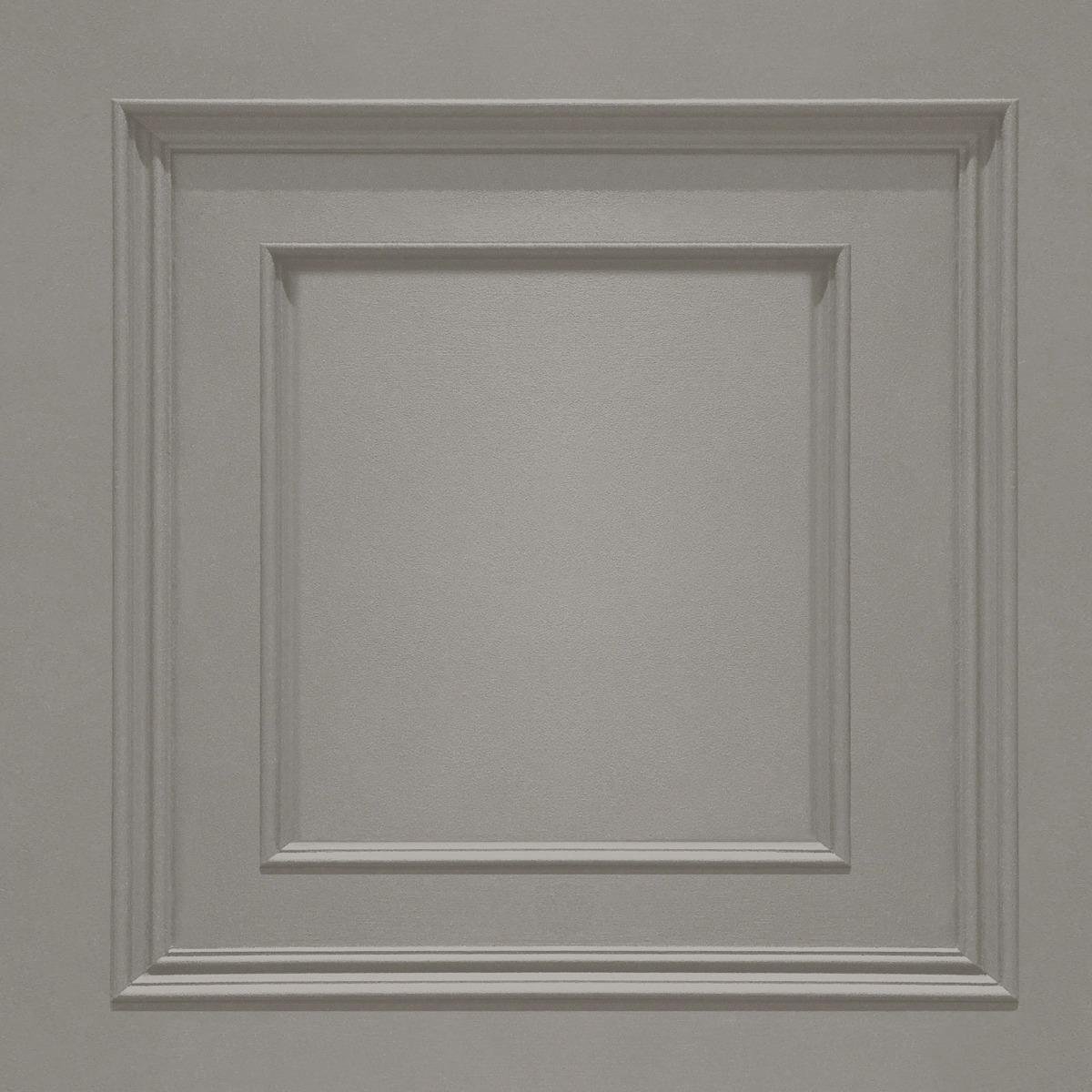Belgravia Amara Wood Panel Vinyl Textured Wallpaper - Silver