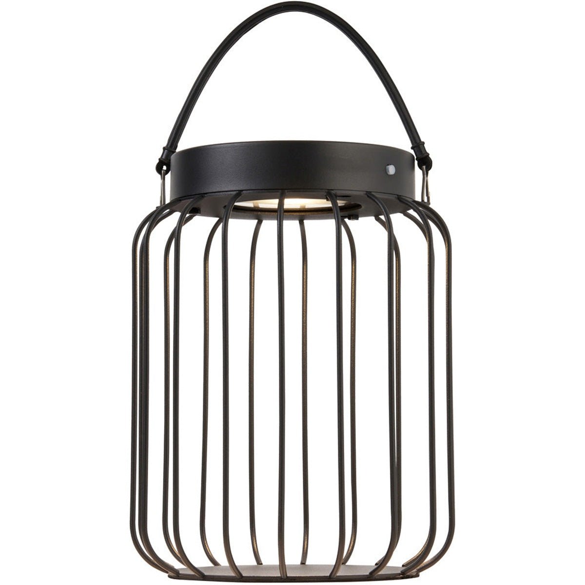 Loops Direct Steel and Glass Solar Table Lamp - Matt Black