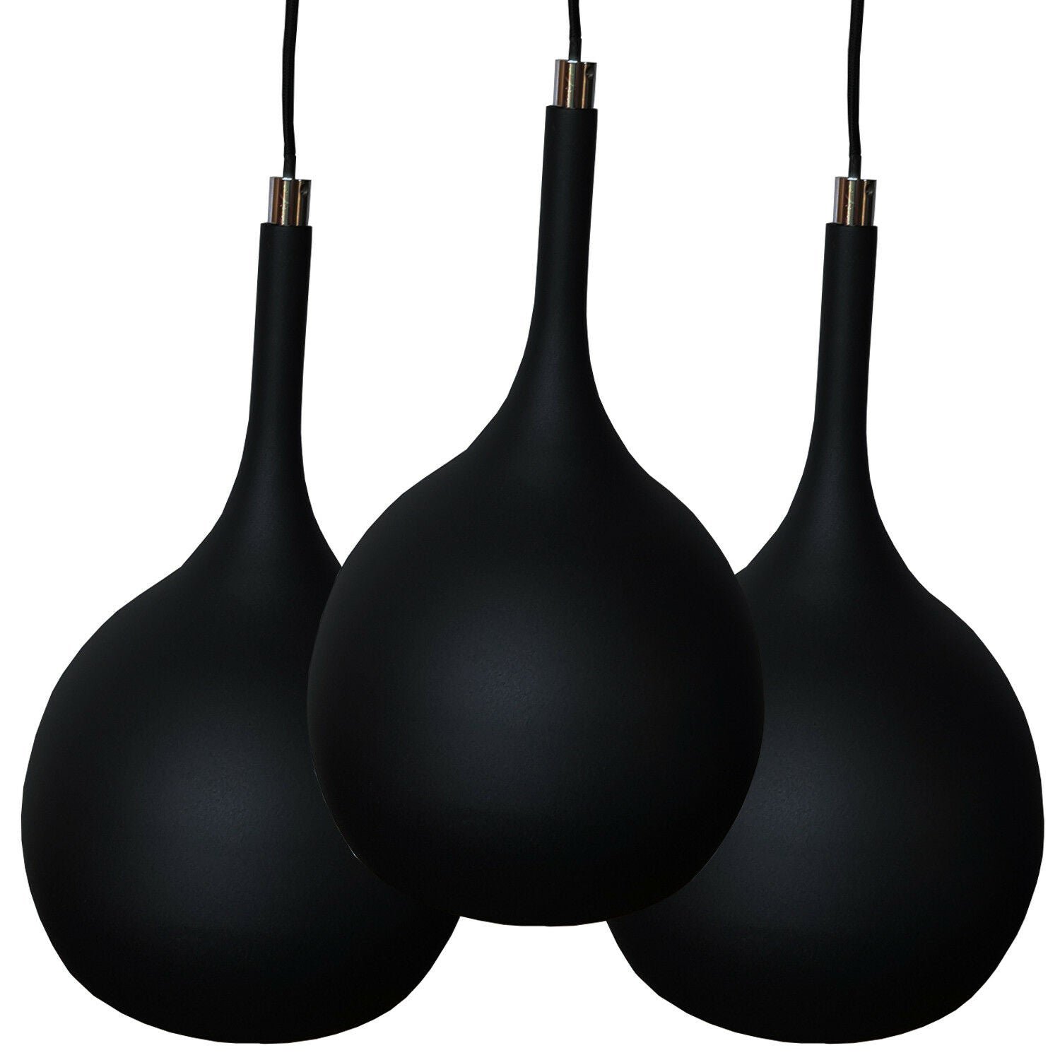 Loops Direct Steel Pendant Light - Matt Black and Copper 24W