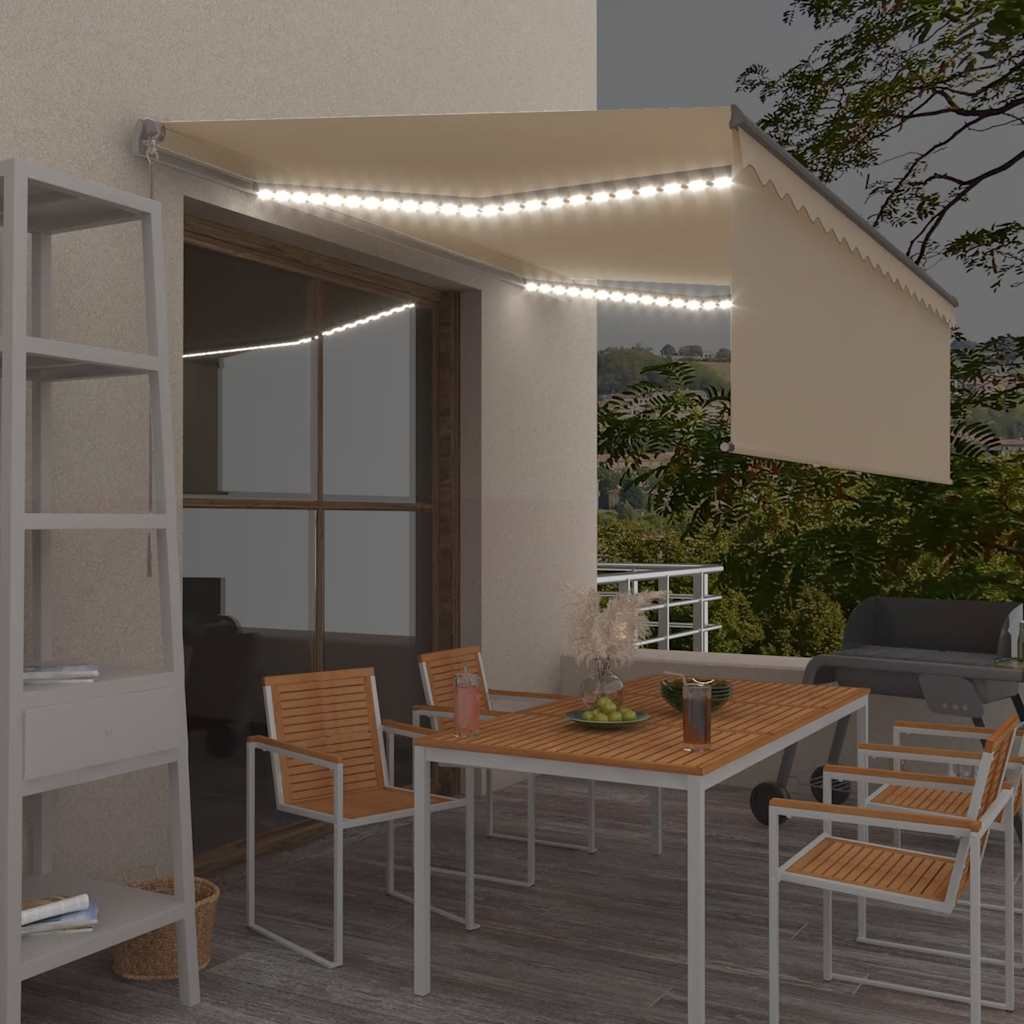 Walplus Electric Polyester Retractable - Cream - 400 x 300 cm - 4 x 1.2 cm