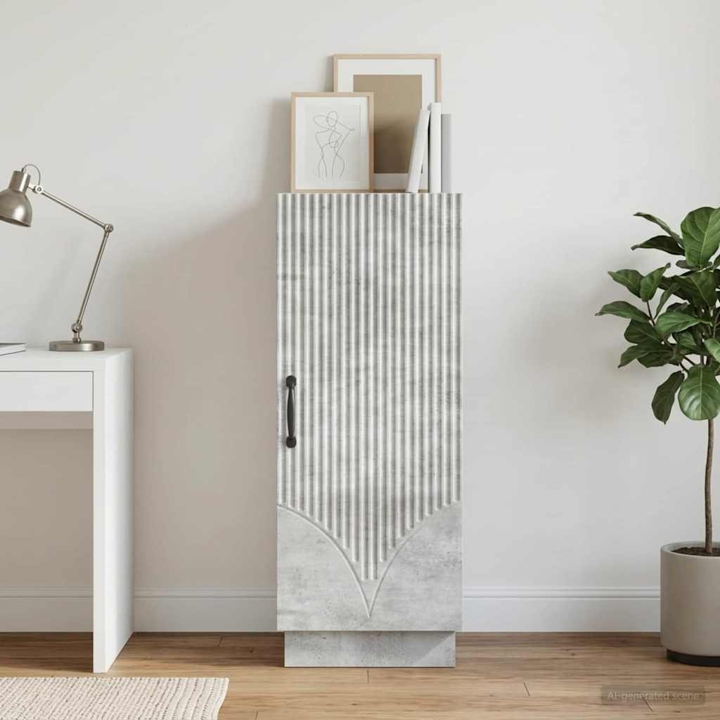 Walplus Engineered Wood Sideboard - Concrete Grey - 33 x 34.5 x 87 cm