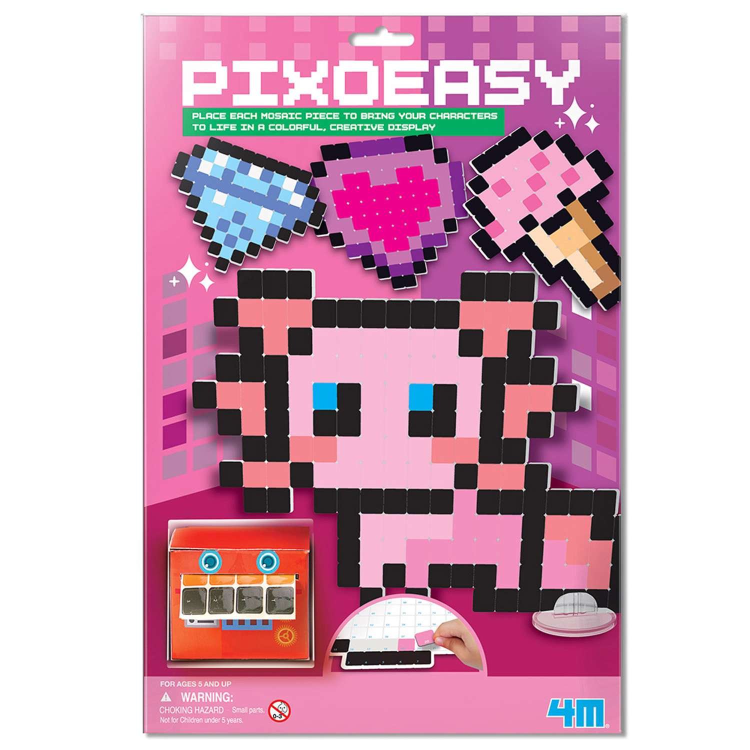 4M Pixoeasy Mosaic Axolotl - 4 Years +