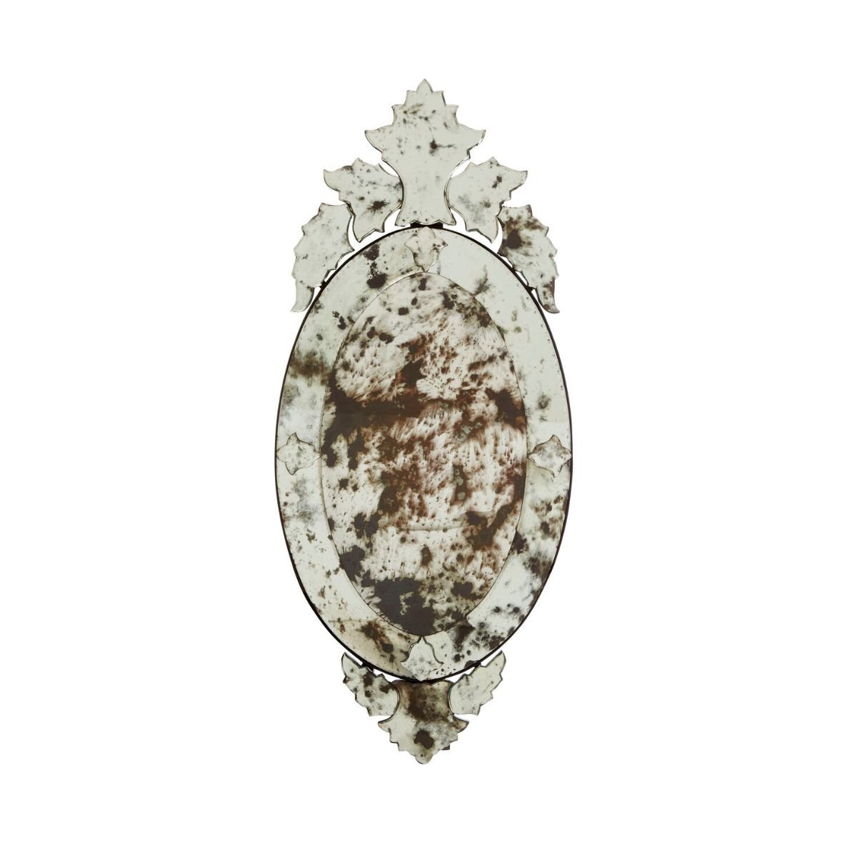 Orsina Riza Wall Mirror With Decorative Crown - Cream