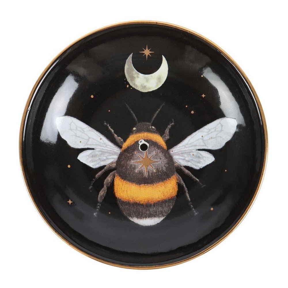 Something Different Ceramic Forest Bee Incense Holder - Black & White