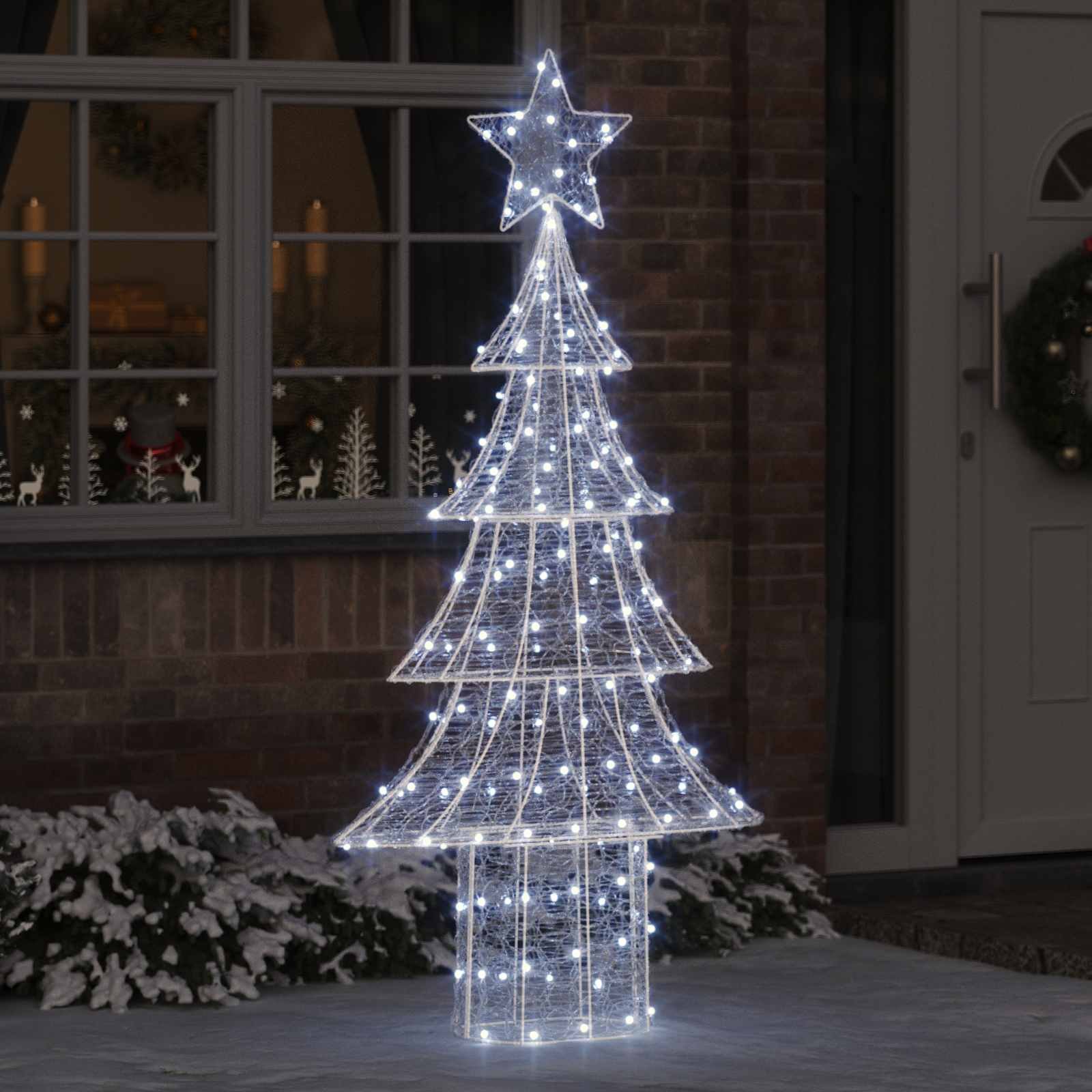 Walplus Artificial Christmas Tree - Cold White - 90 x 30 x 180 cm