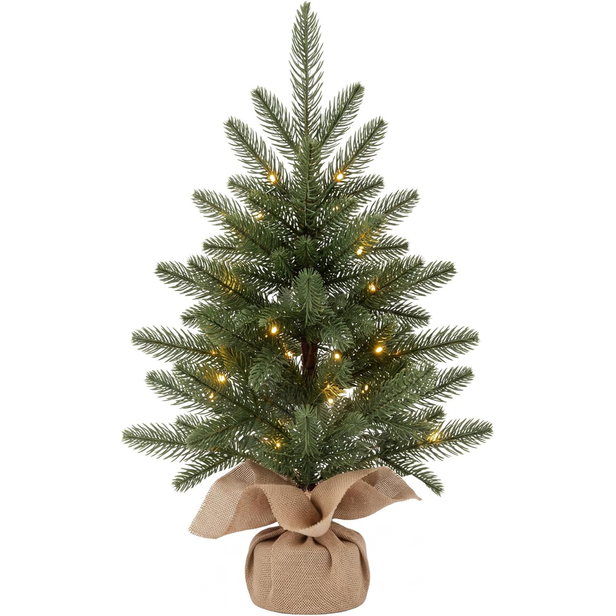 My Christmas 20in Artificial Mini Christmas Tree with String Lights - 50cm Green