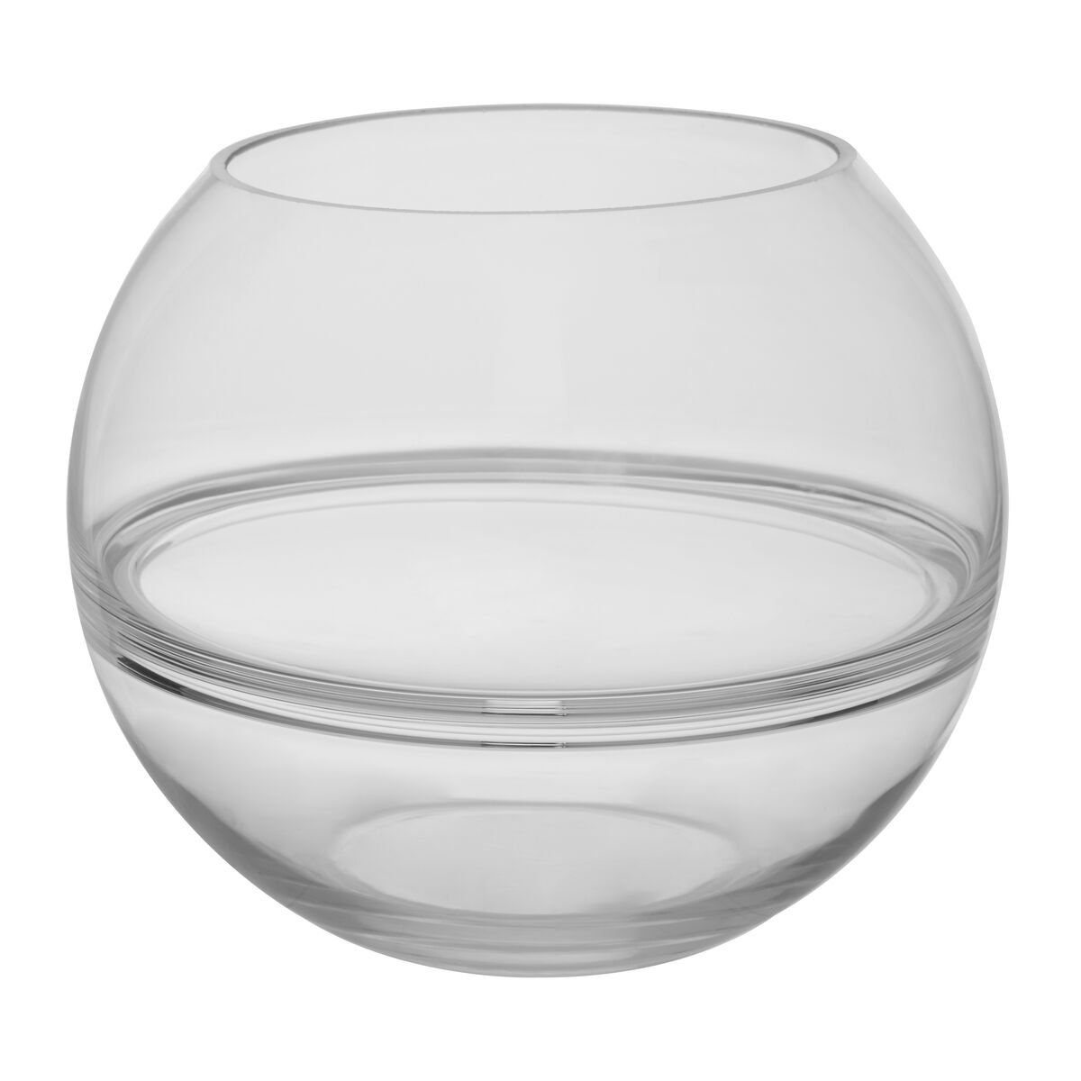 Orsina Optik Glass Round Vase - Clear