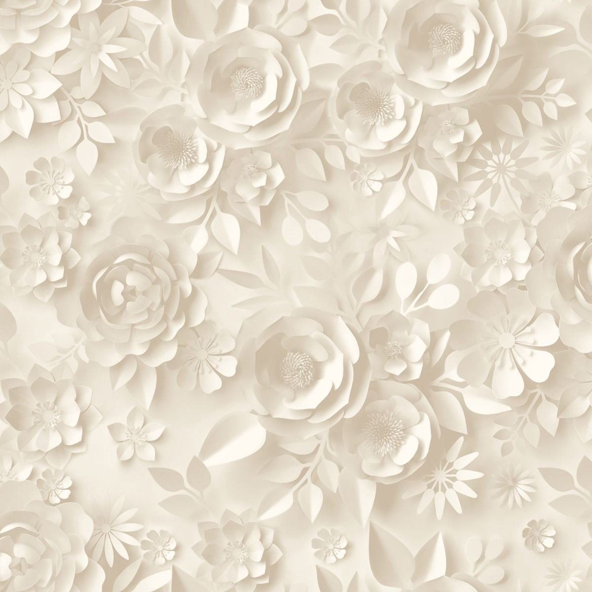 Muriva My Kingdom Flowers Textured Wallpaper - Cream