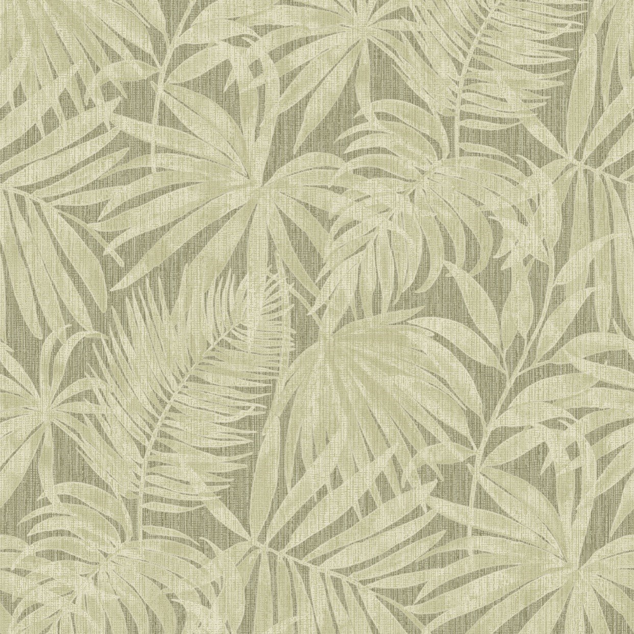 Grandeco Boutique Tropical Palm Leaf PVC-free Eco Wallpaper - Green